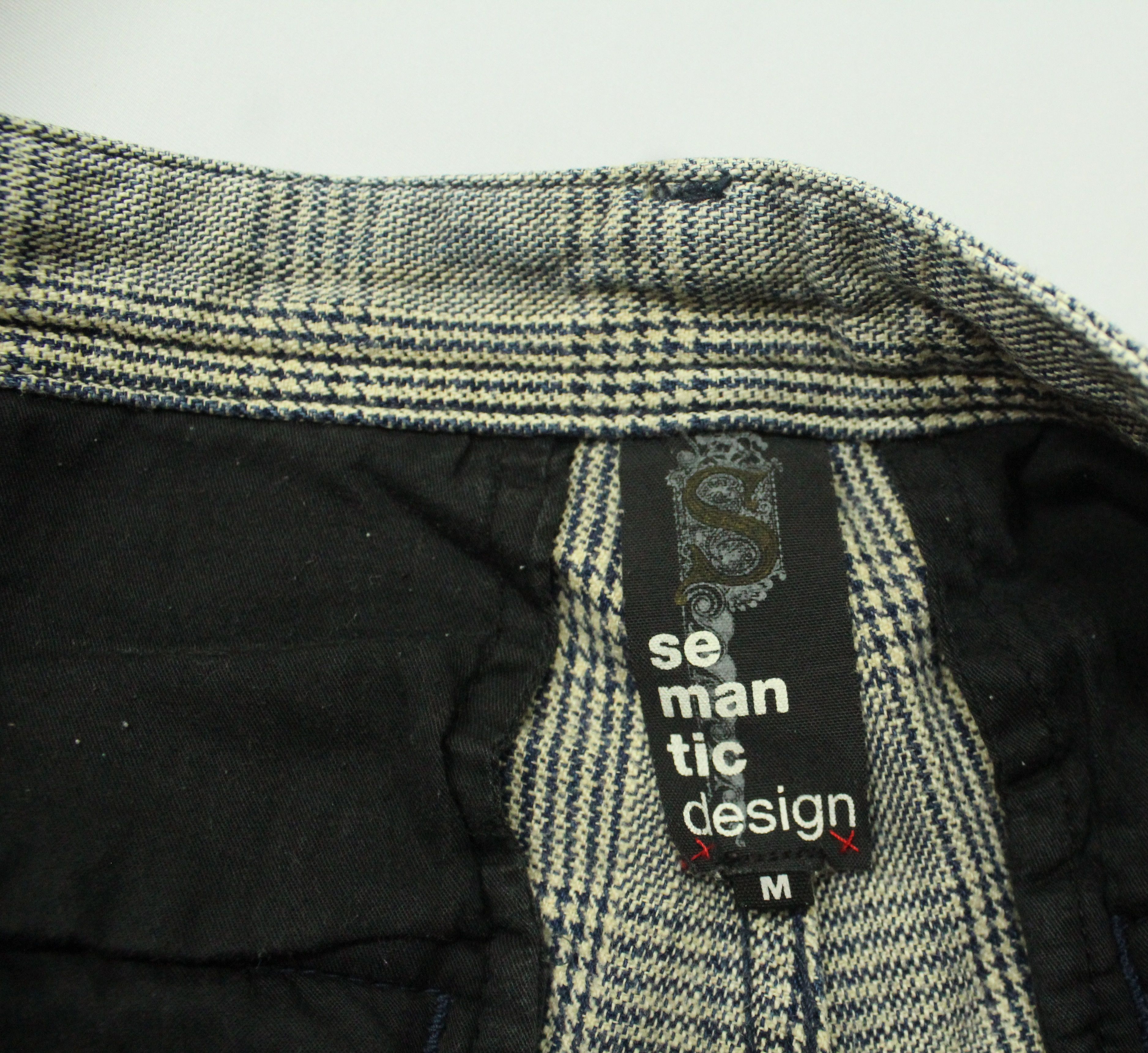 semanticdesign SEMANTIC DESIGN Pants Tactical Cargos Plaid Woven Rare Size US 31 - 17 Thumbnail