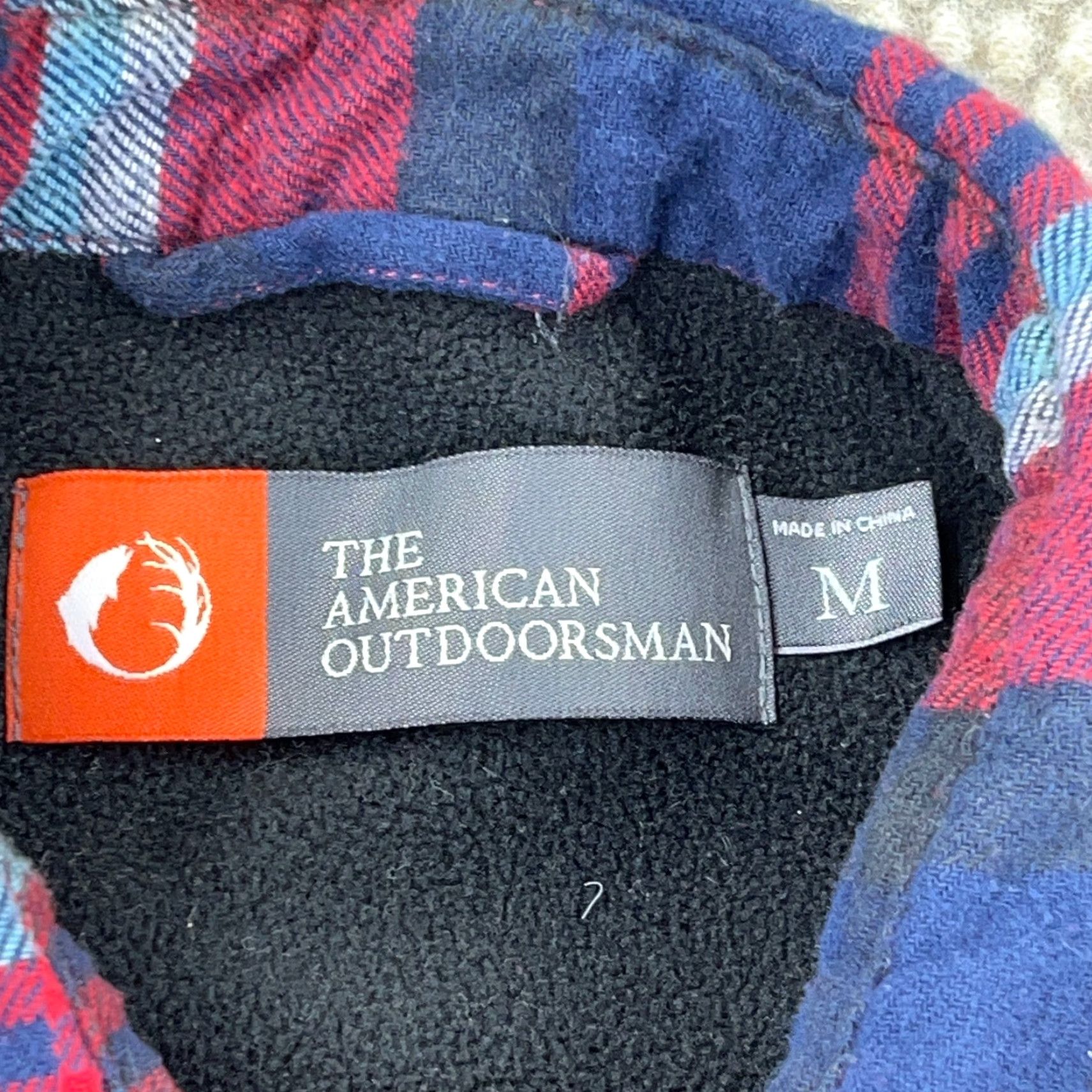 Vintage American Outdoorsman Shacket Shirt Jacket Men Medium Red Plaid Flannel Fleece Lined Size US M / EU 48-50 / 2 - 3 Thumbnail