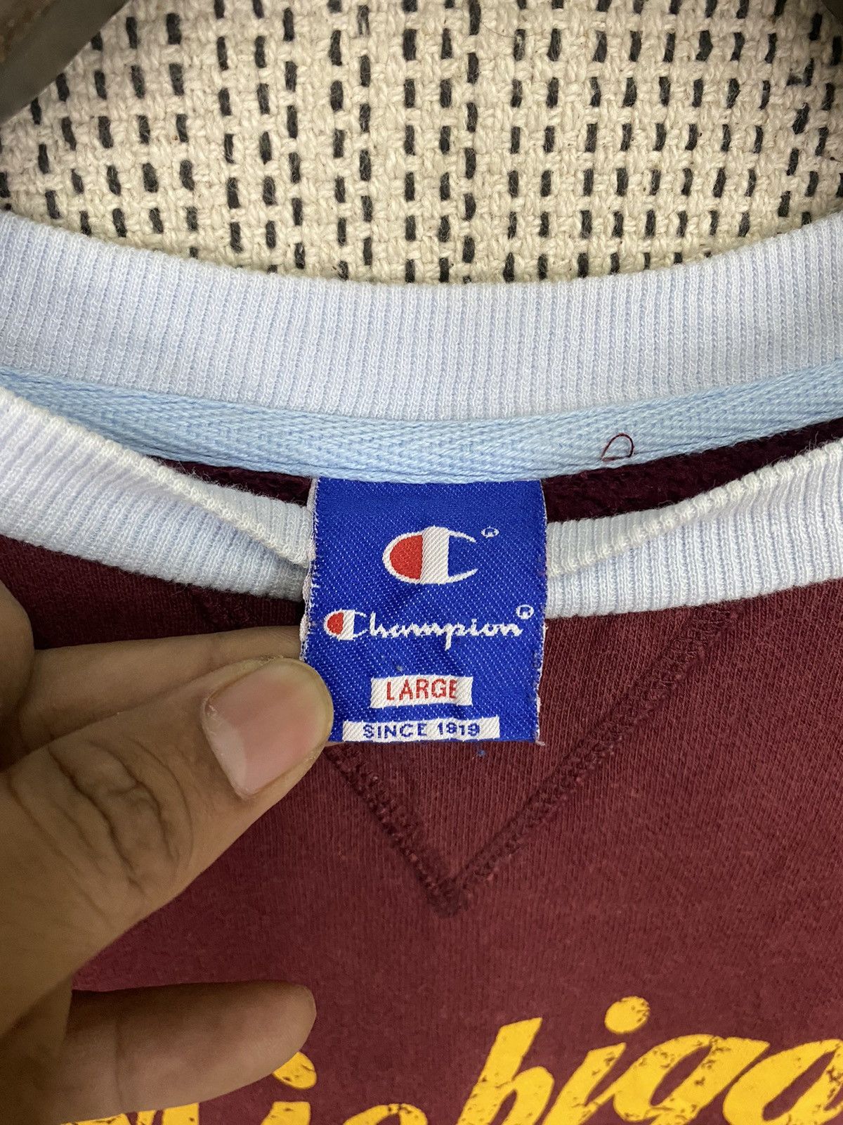 Champion × Vintage Vintage champion machigan sweatshirt crewneck pullover Size US L / EU 52-54 / 3 - 4 Thumbnail
