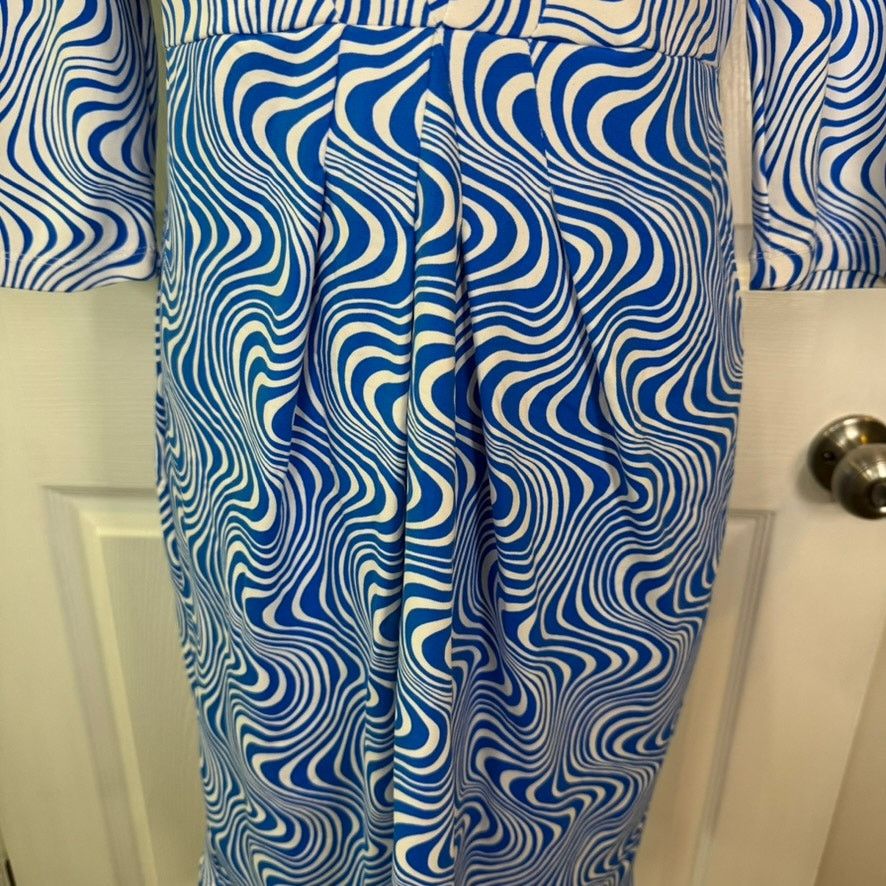 J.McLaughlin J. Mclaughlin | Mia Dress in Catalina Oahu Waves Pattern Med Size M / US 6-8 / IT 42-44 - 3 Thumbnail