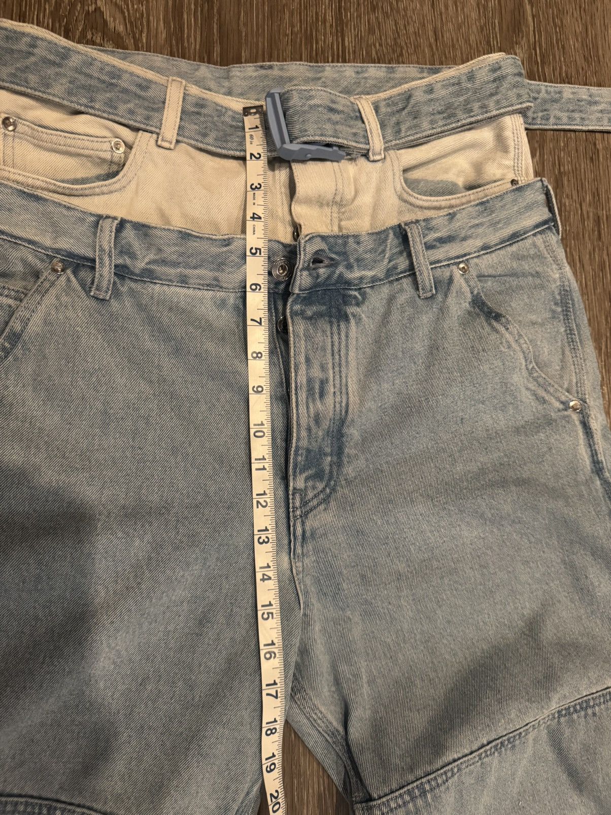 Off-White Off White Double Waist Double Knee Baggy Denim Jeans 30 Size US 30 / EU 46 - 20 Thumbnail
