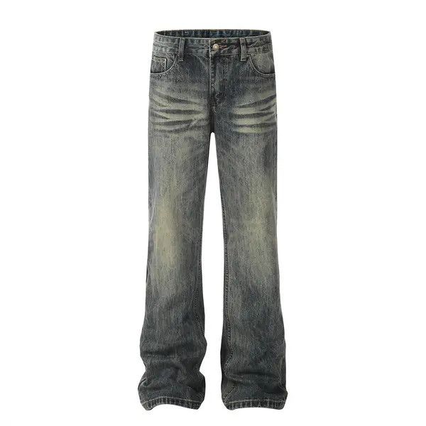 VIBE Distressed washed loose pocket ripped flared jeans Size US 32 / EU 48 - 1 Thumbnail