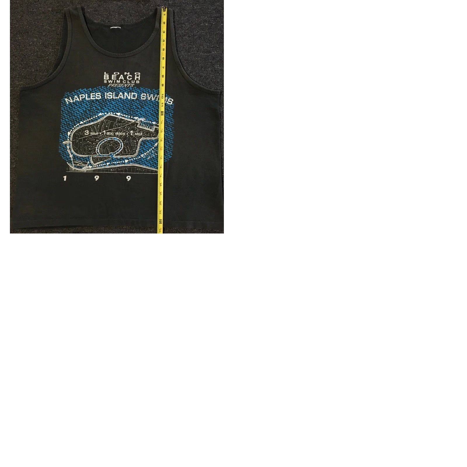 Swims Vtg 90s Long Beach Swim Club Naples Island Swim Distressed Boxy Tank Top Black Mens S Short Sleeveless T-Shirt Beach Surf Grunge Nike? Size US S / EU 44-46 / 1 - 9 Thumbnail