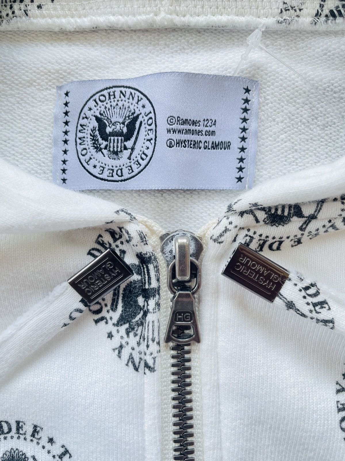 Band Tees × Hysteric Glamour × Japanese Brand Hysteric Glamour X Ramones Fullprint Zipper Hoodie Size US XS / EU 42 / 0 - 20 Thumbnail