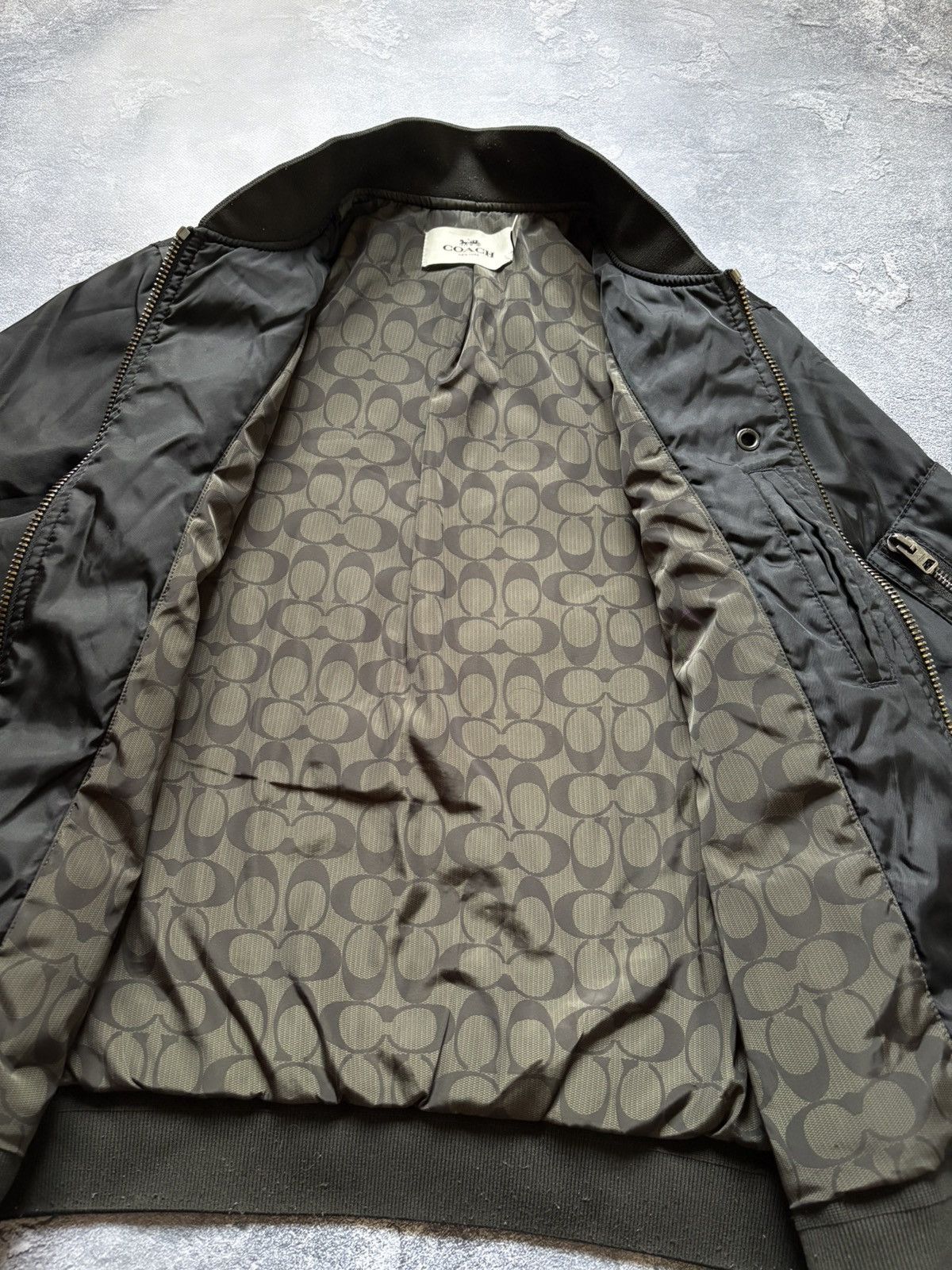 Coach Coach Luxury Monogram MA-1 Nylon Bomber Jacket Size L Rare Size US L / EU 52-54 / 3 - 2 Thumbnail