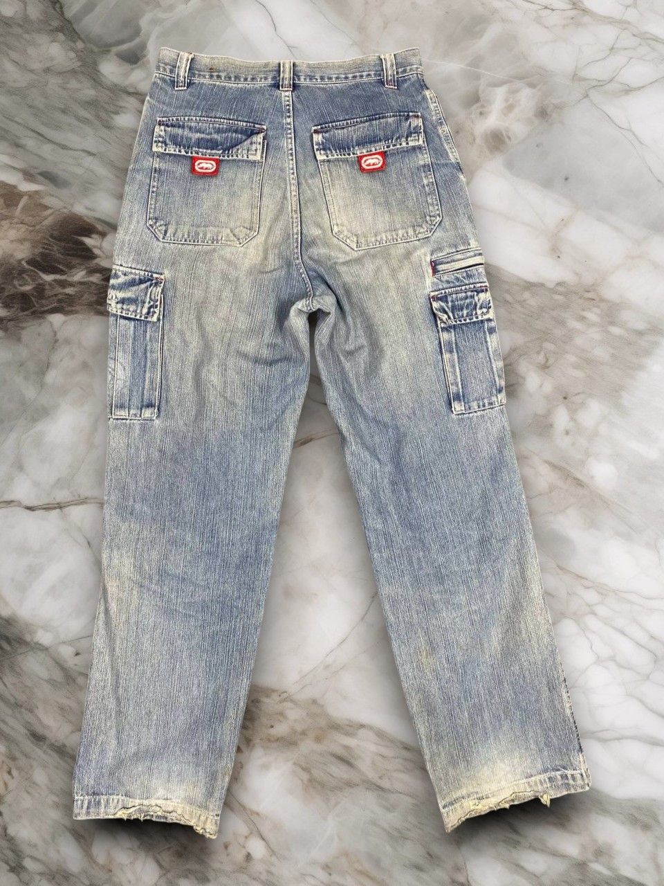 Ecko Unltd. vintage 90s ecko function baggy cargo denim nice design Size US 31 - 2 Thumbnail