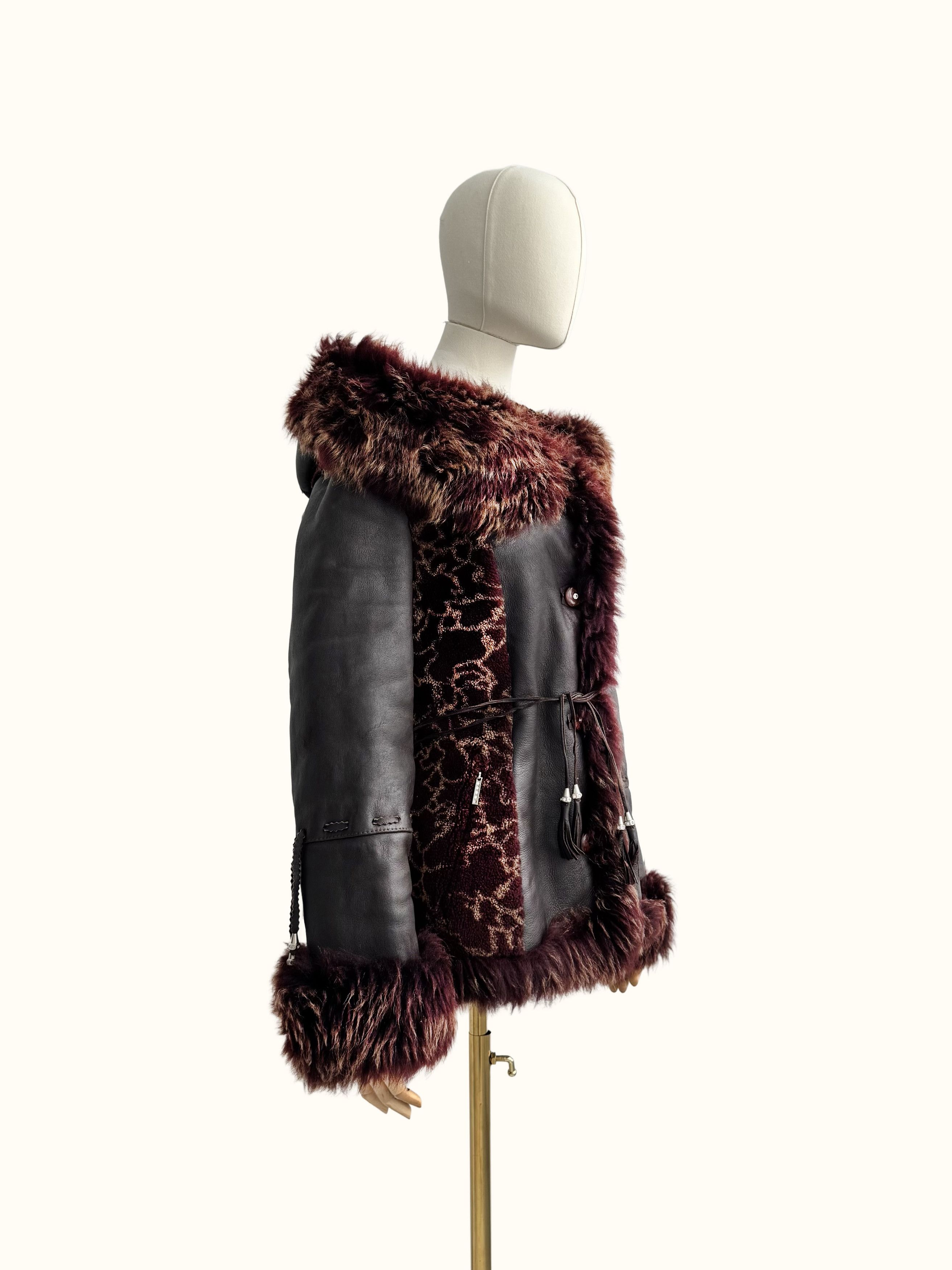 Vintage Vintage Real Sheepskin Hooded Jacket (B550)E2D15 Size M / US 6-8 / IT 42-44 - 3 Thumbnail
