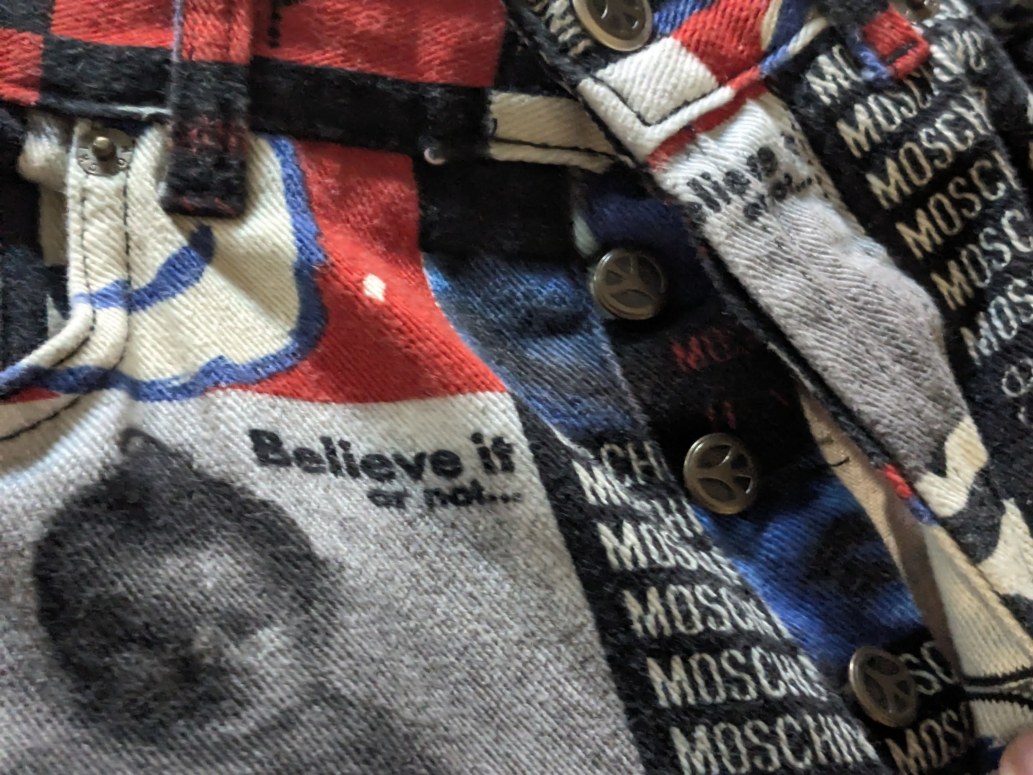 Other Vintage Moschino Jeans Red White Blue 30x31 Italy Size US 30 / EU 46 - 9 Thumbnail