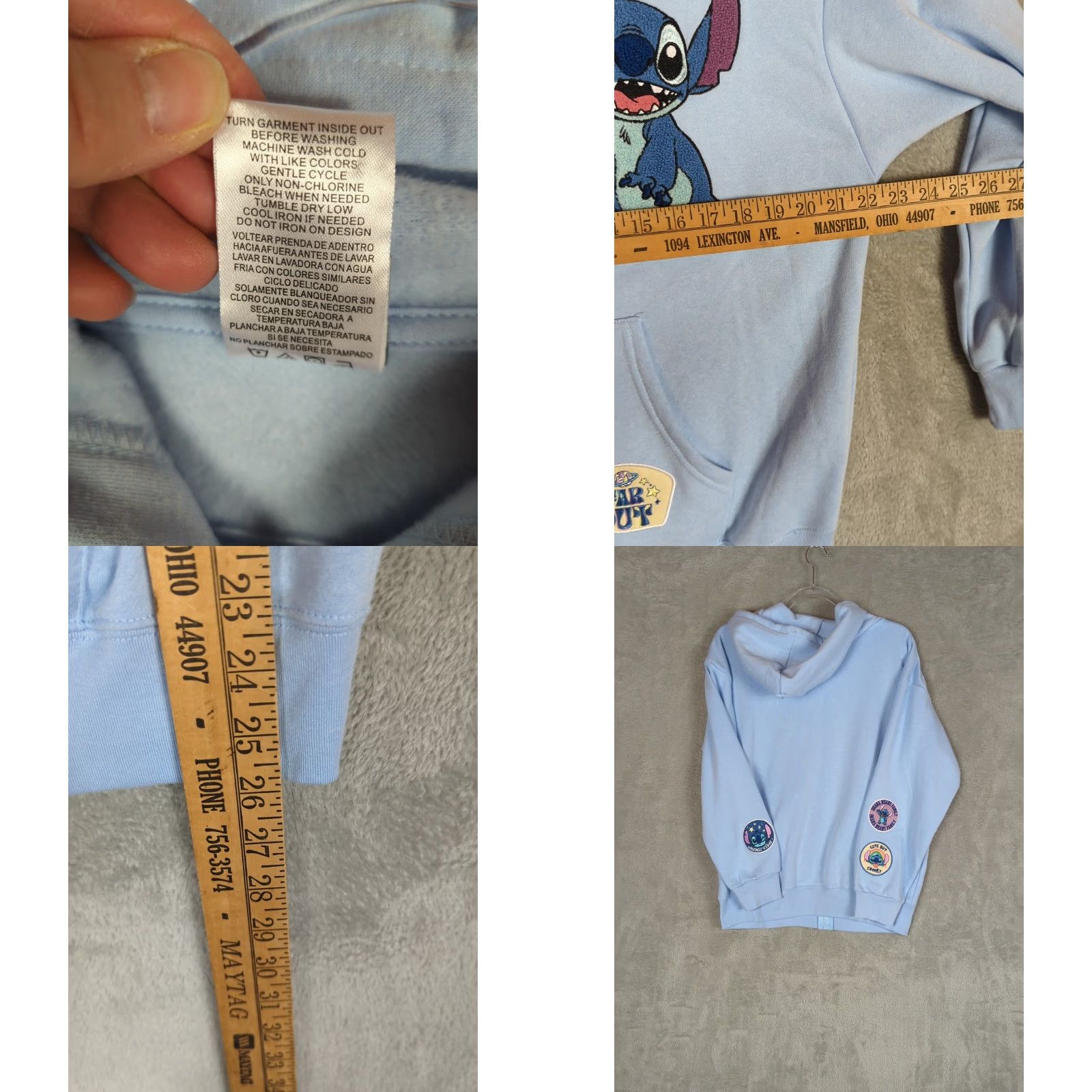 Disney VINTAGE? No. Disney STITCH Women’s Blue Full Zip Character Sweatshirt Hoodie L Jacket Size L / US 10 / IT 46 - 8 Thumbnail