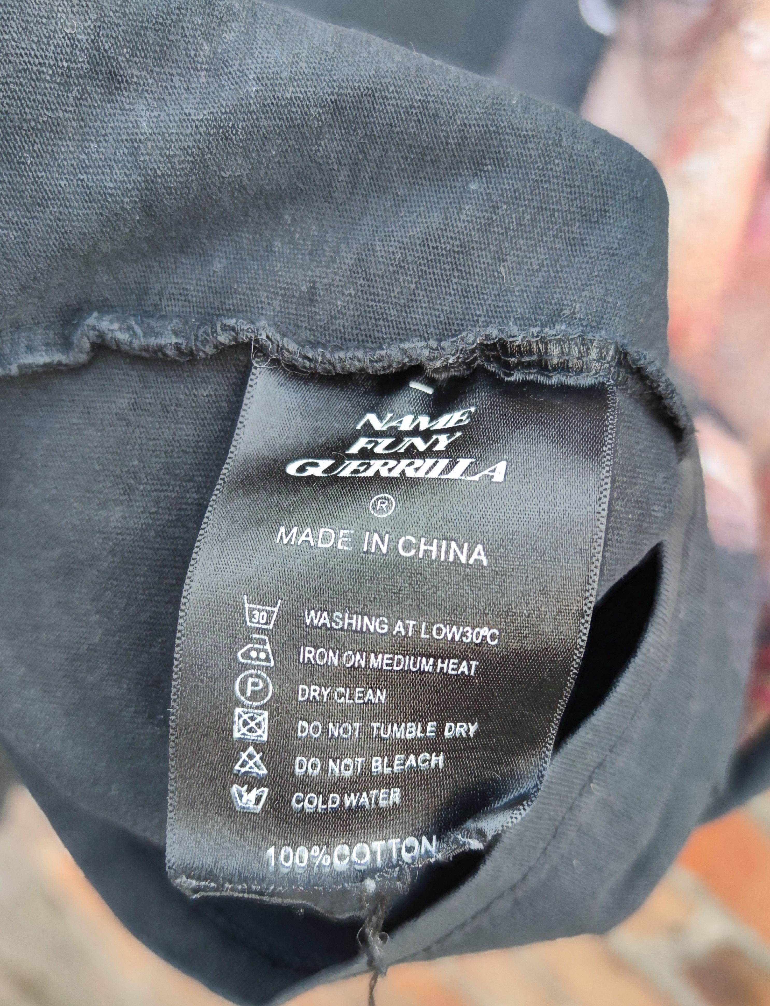 Rap Tees Name Funny Guerilla mens Black Garment Dyed Streetwear tee Size US M / EU 48-50 / 2 - 5 Thumbnail