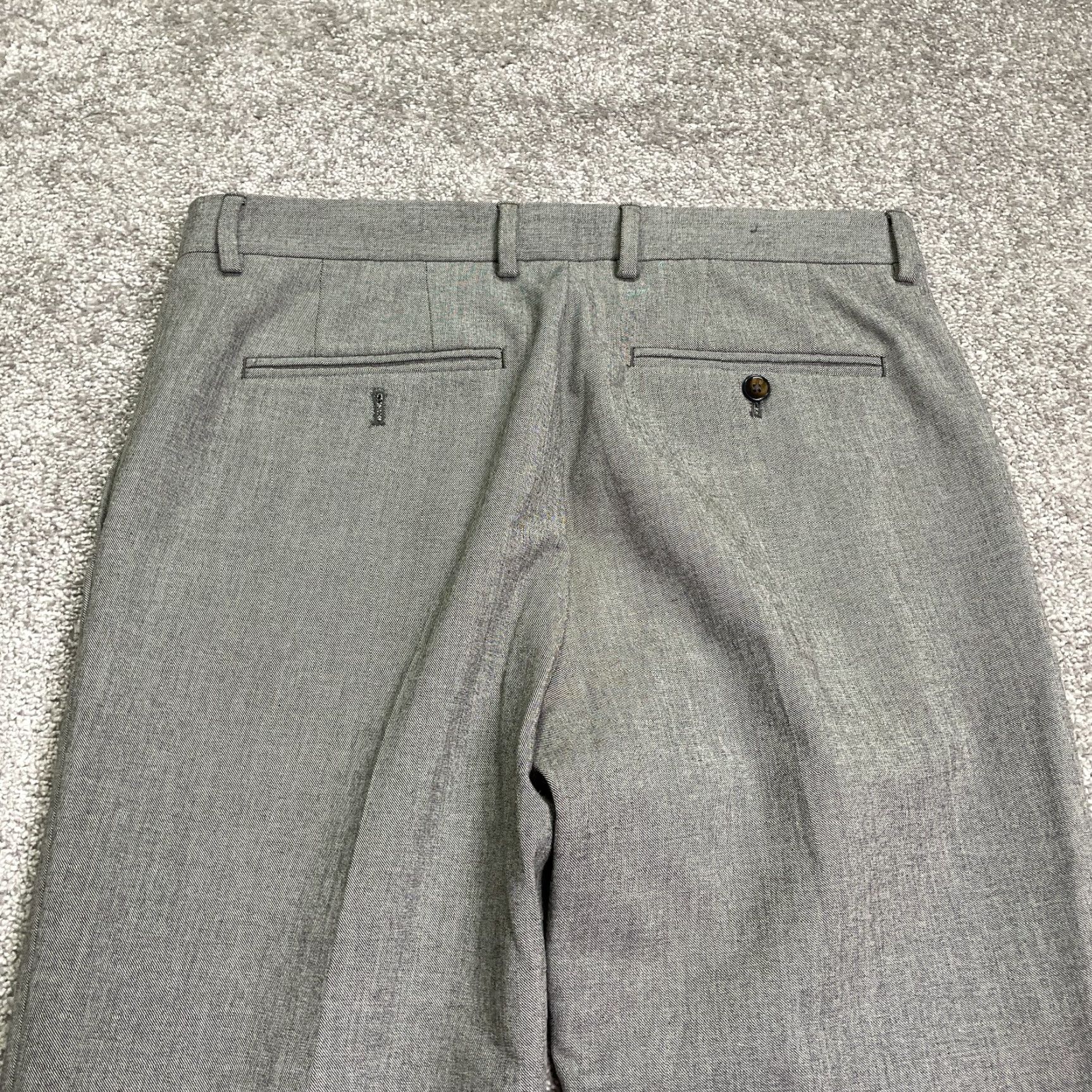 Zara Zara Dress Pants Mens 40 Gray Solid Straight Flat Front Business Workwear 34x31 Regular Mens Pants Gray Size US 40 / EU 56 - 3 Thumbnail