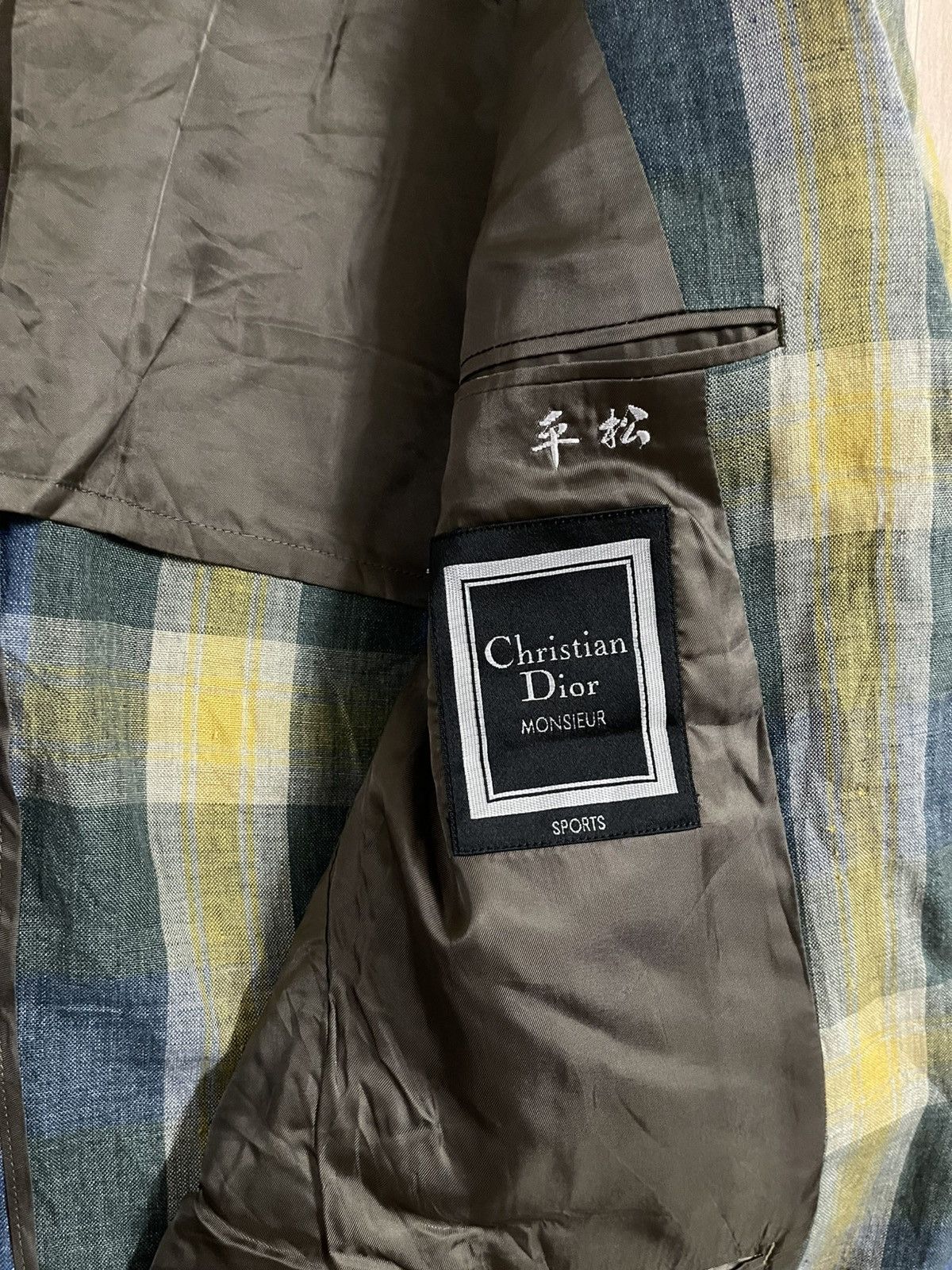 Christian Dior Monsieur Vintage Christian Dior Light Jacket Blazer Tartan Linen L Size US L / EU 52-54 / 3 - 6 Thumbnail
