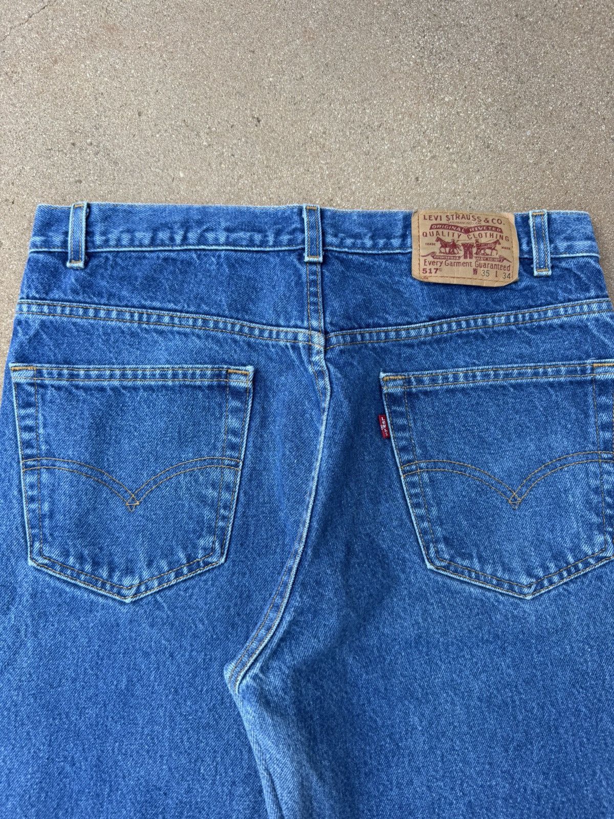 Levi's Vintage 00’s Levi’s 517 Red Tab Bootcut Flare Jeans 33x32 Size US 33 - 7 Thumbnail