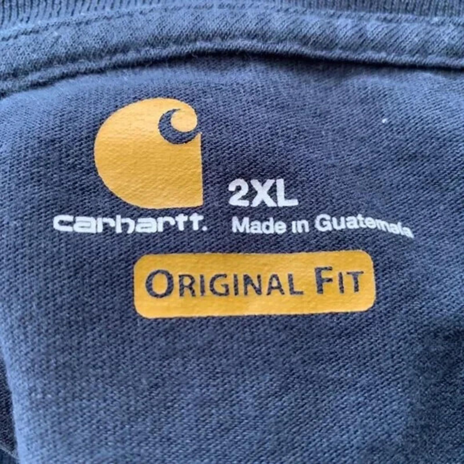 Carhartt Carhartt K87 Men's Workwear Short Sleeve T-Shirt - Blue, 2XL Size US XXL / EU 58 / 5 - 3 Thumbnail