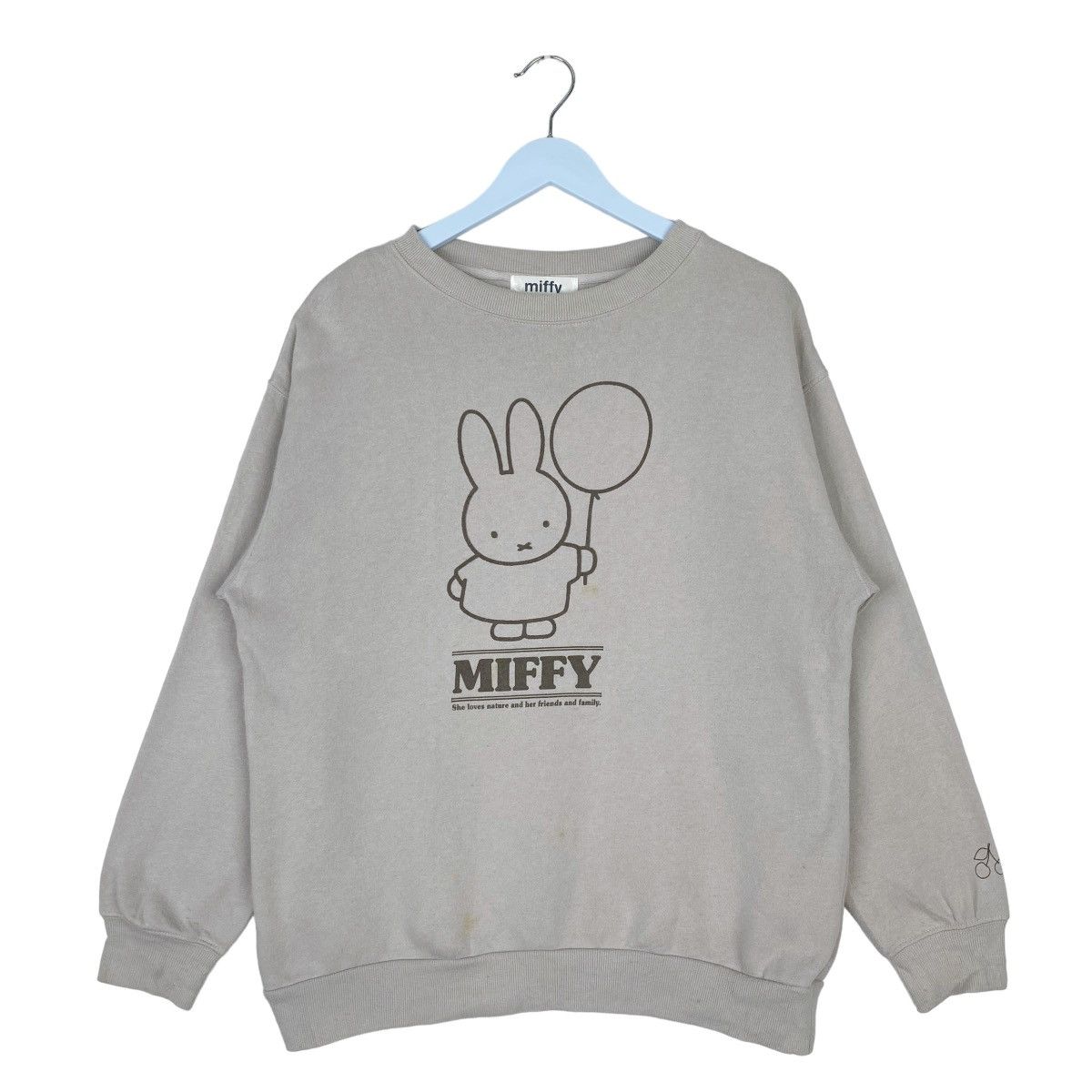Designer × Vintage Miffy Big Logo Sweatshirt Crewneck Pullover Jumper Size US L / EU 52-54 / 3 - 1 Thumbnail