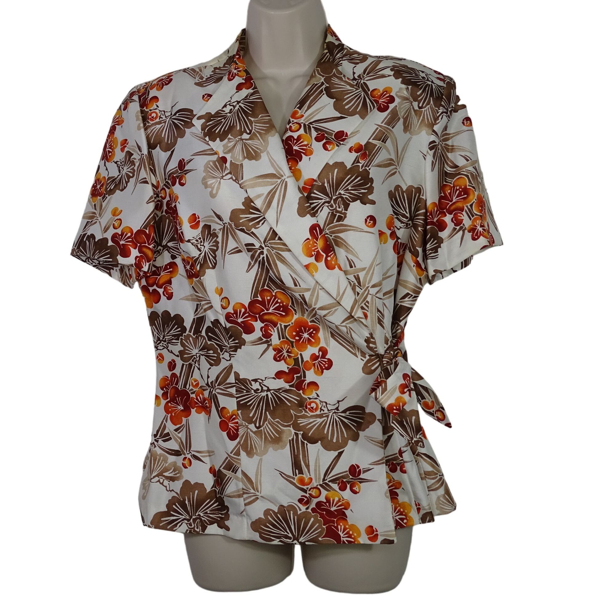 Other Vintage 90s Sheri Martin Floral Wrap Top Pants Set Size 10 Size 32" / US 10 / IT 46 - 2 Thumbnail