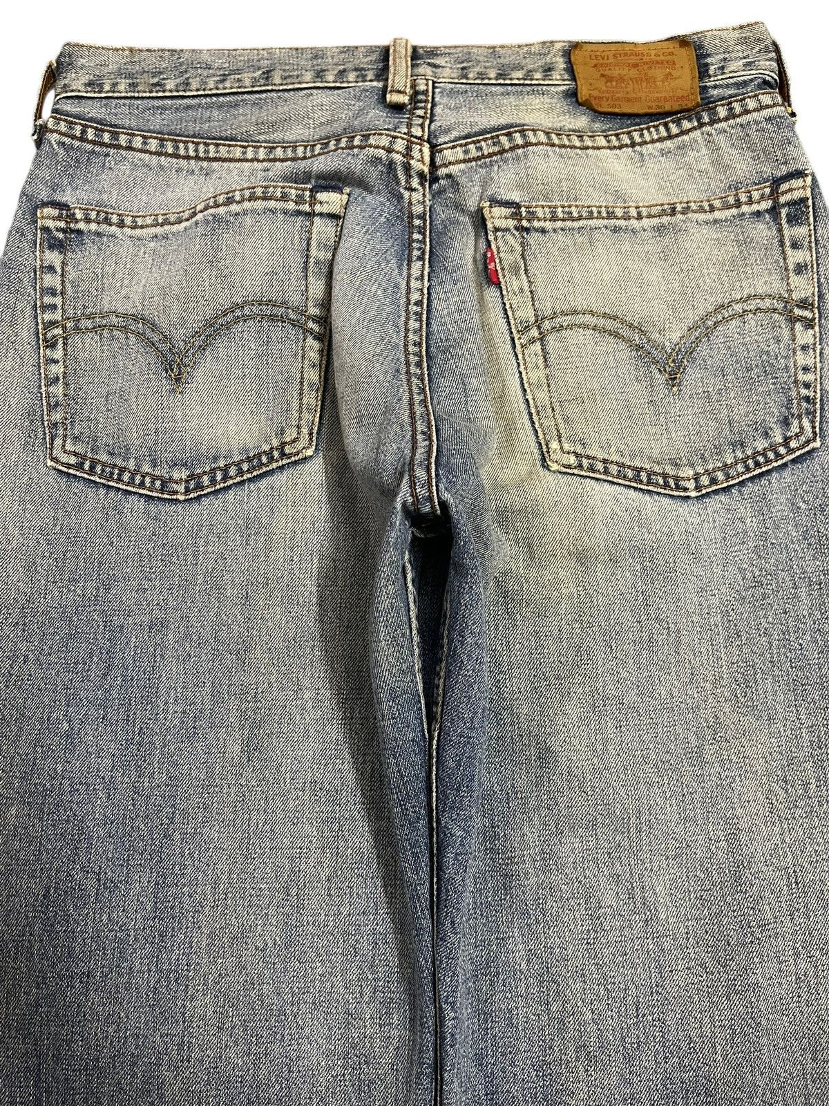 Levi's Vintage 80s Levis 503 Blue Bleached Distressed Baggy Jeans Size US 31 - 5 Thumbnail