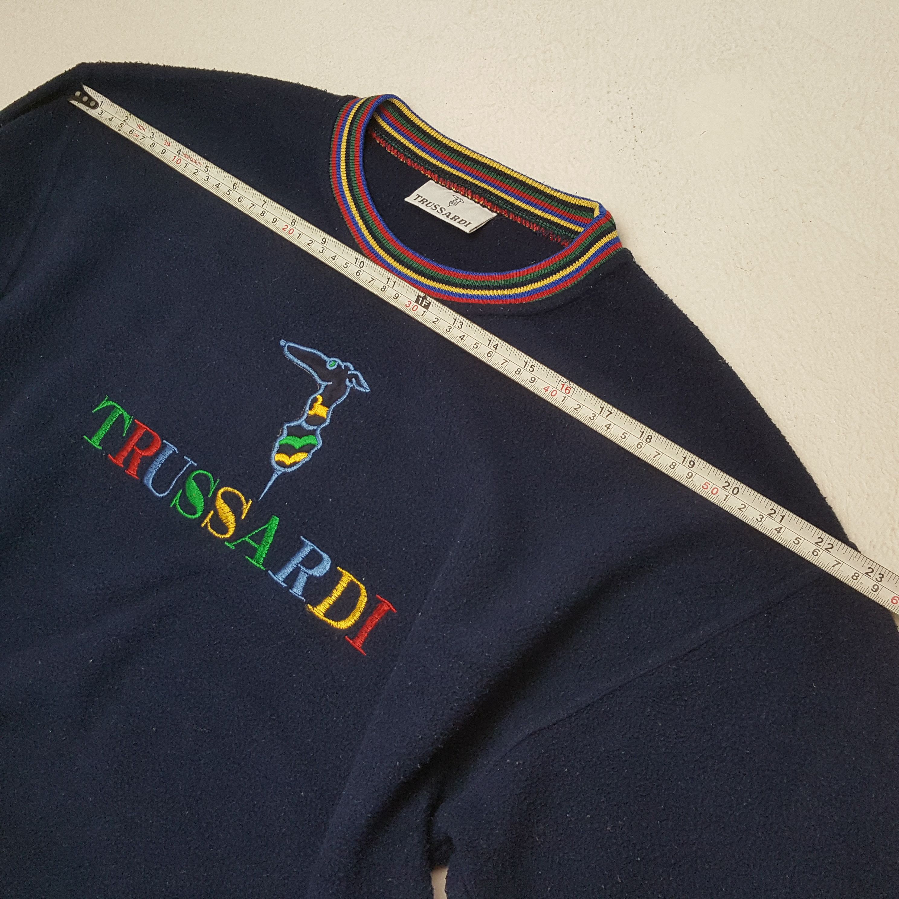Trussardi × Vintage TRUSSARDI Logo Spellout Colours Design Sweatshirt Size US M / EU 48-50 / 2 - 4 Thumbnail