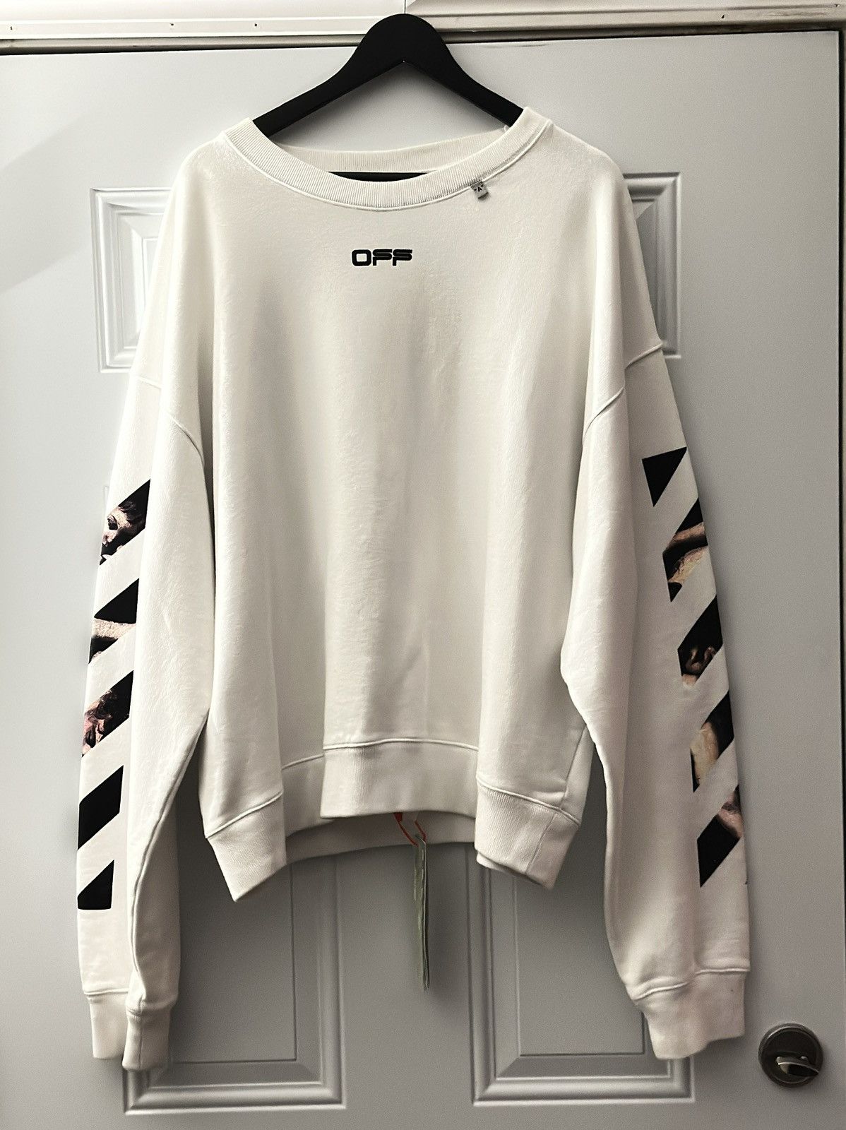 Off White Caravage Arrow Over Crewneck Sweatshirt Black