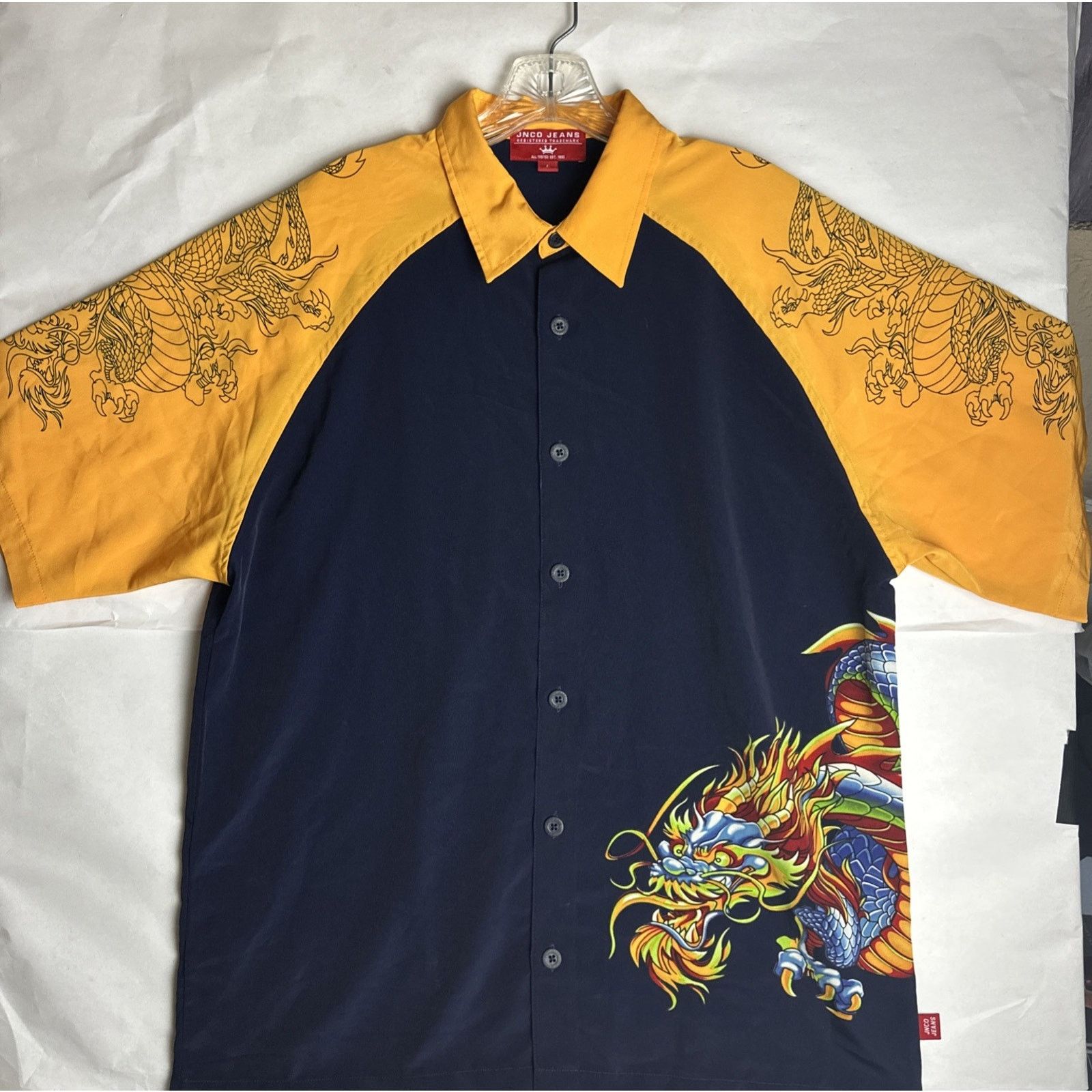 JNCO JNCO Jeans Shirt Short Sleeve Button Up Y2K Mens L Size US L / EU 52-54 / 3 - 1 Thumbnail