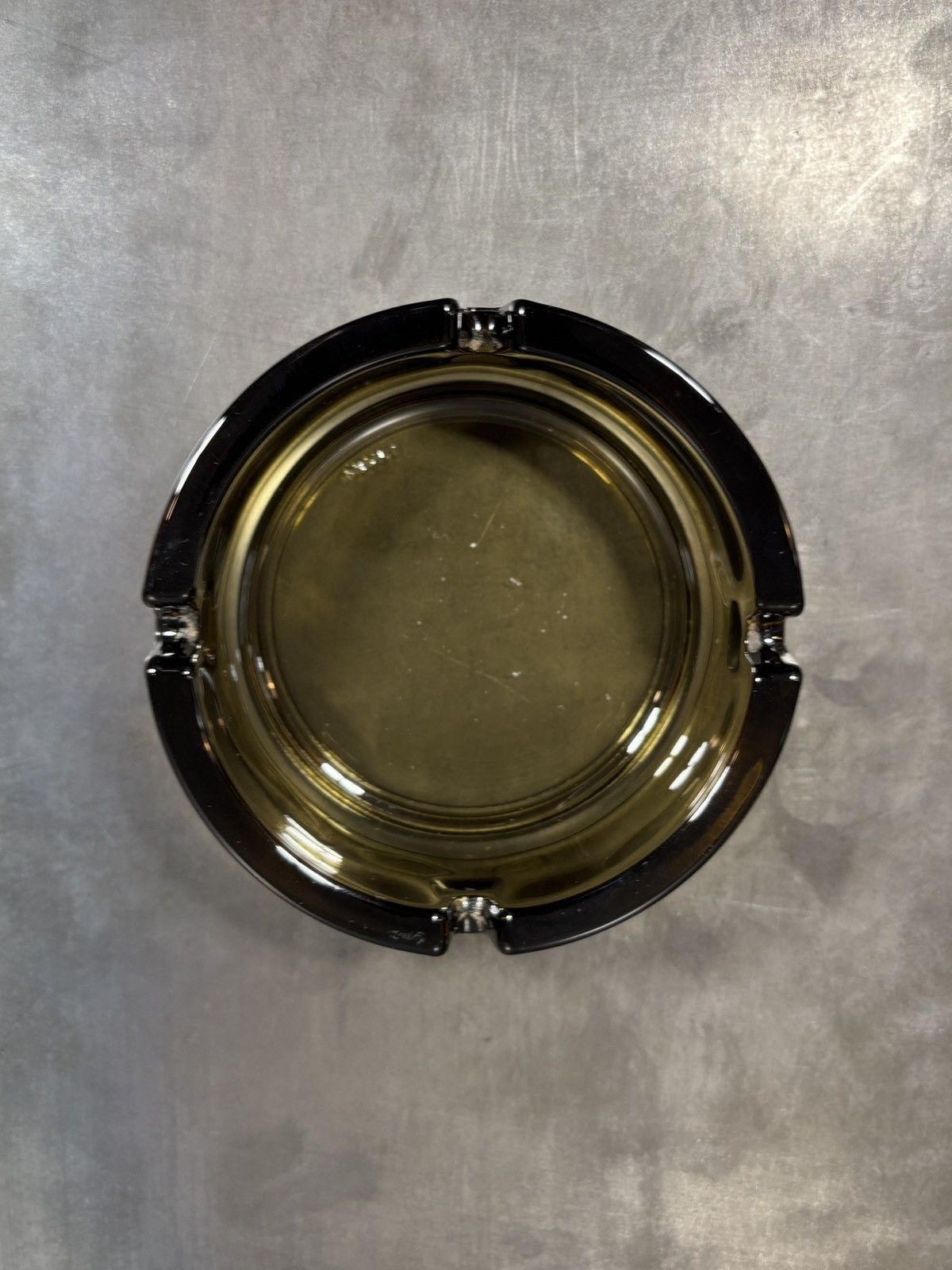 Vintage 1970s Vintage Ashtray Smoked Glass Made in France MCM Ash Size ONE SIZE - 7 Thumbnail