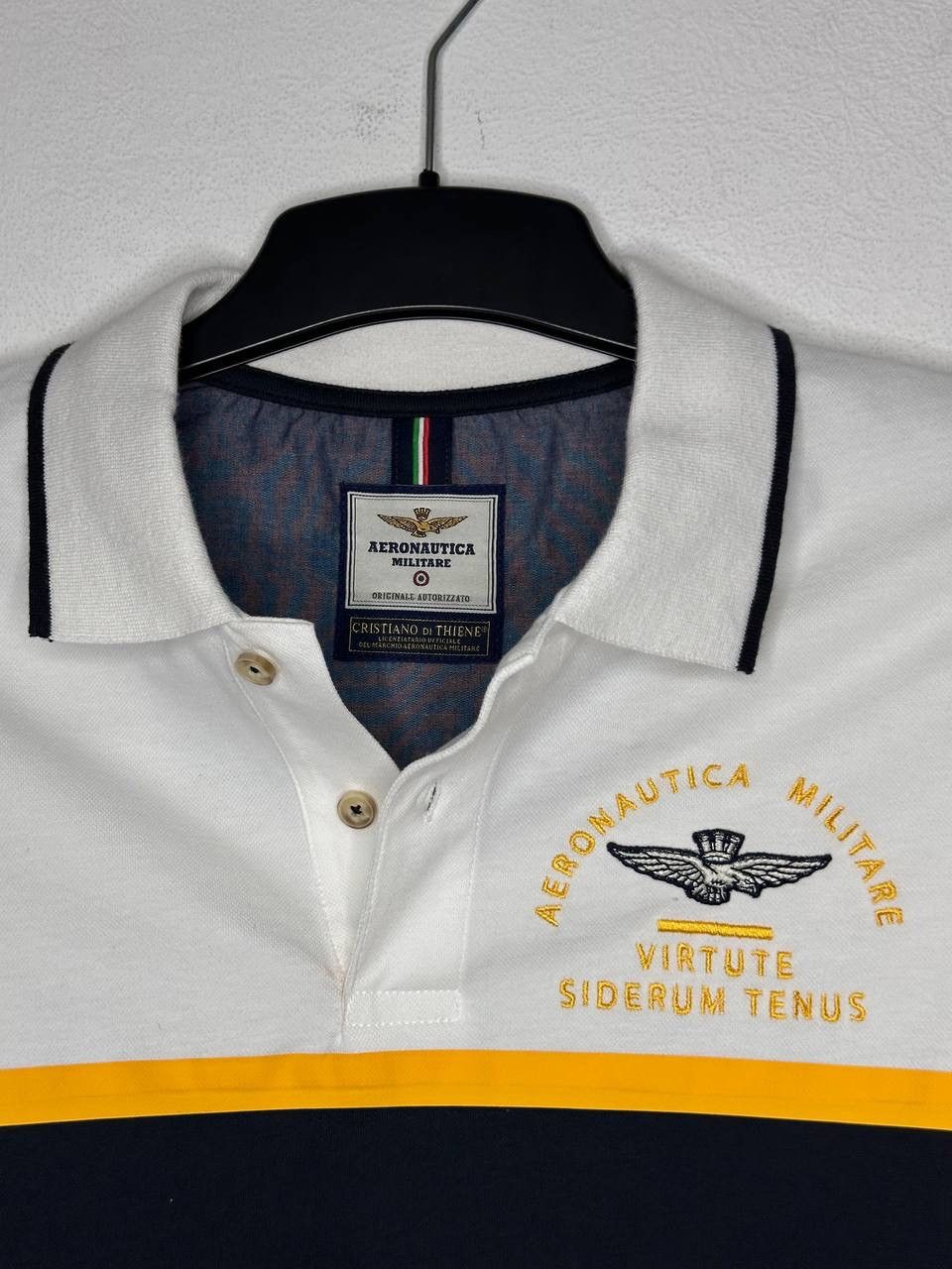 Aeronautica Militare Aeronautica Militare Polo Shirt White Navy Stripe MA-1 Pilot Size US S / EU 44-46 / 1 - 3 Thumbnail