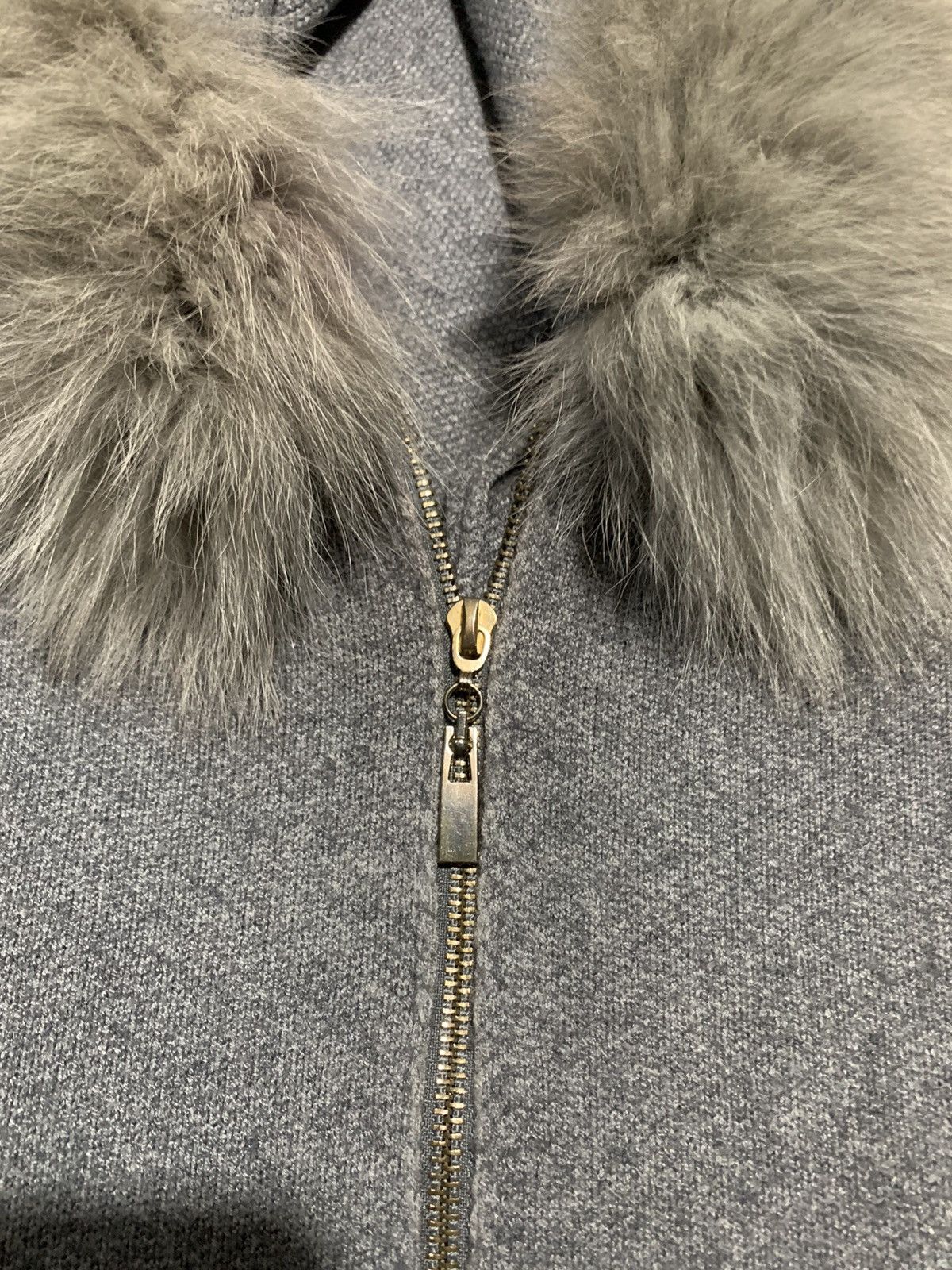 14th Addiction Japanese heavyweight knit eyelet batwing fur hoodie Size US L / EU 52-54 / 3 - 6 Thumbnail