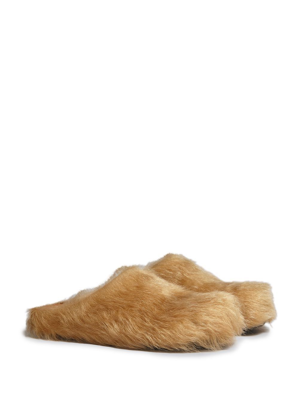 Marni o1w1db10125 Fussbet Sabot Calf-Hair Slippers in Brown Size US 5 / IT 35 - 2 Thumbnail