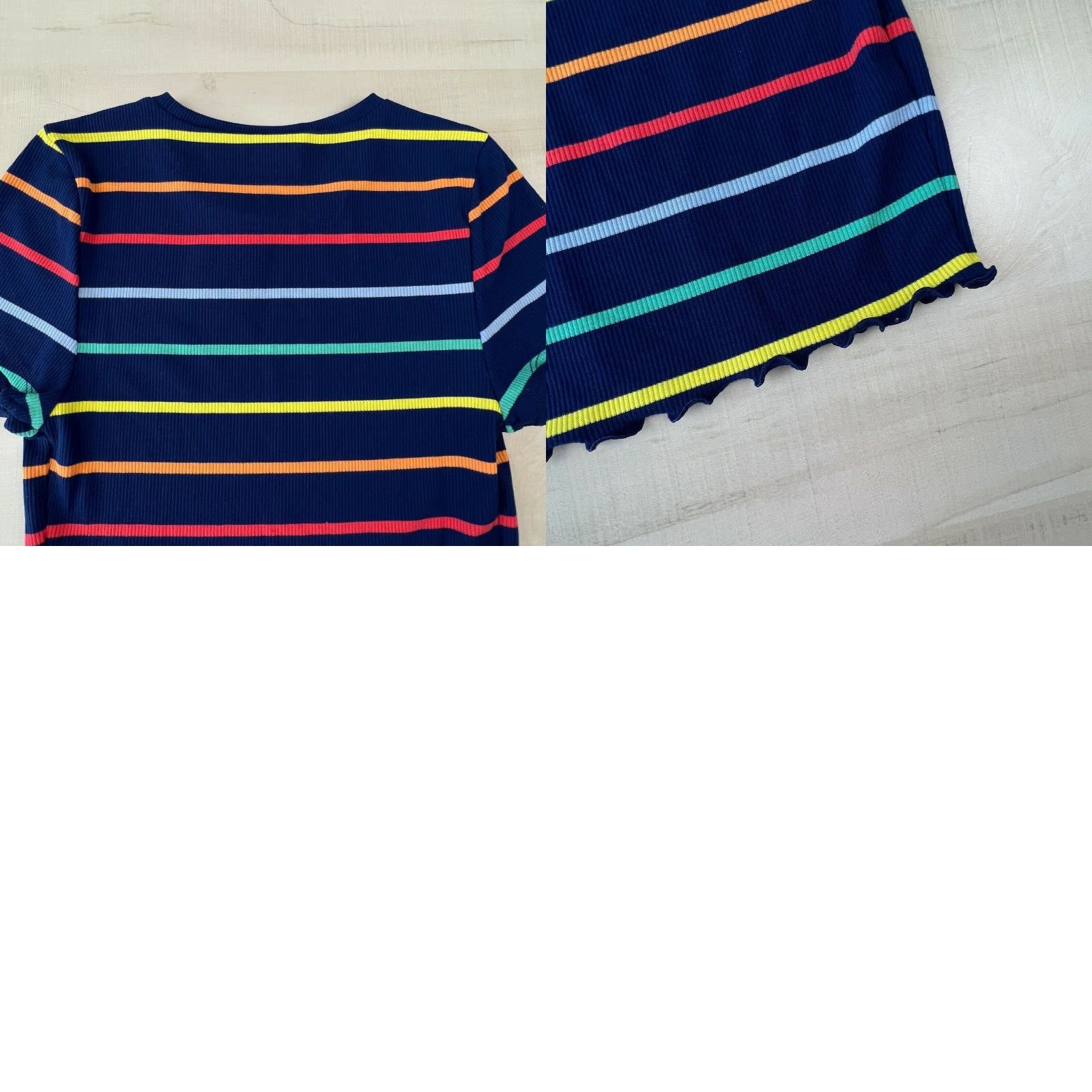 Forever 21 Forever 21 Pajama Top Women Small Juniors Blue Striped Sleepwear Short Sleeve New Size S / US 4 / IT 40 - 8 Thumbnail