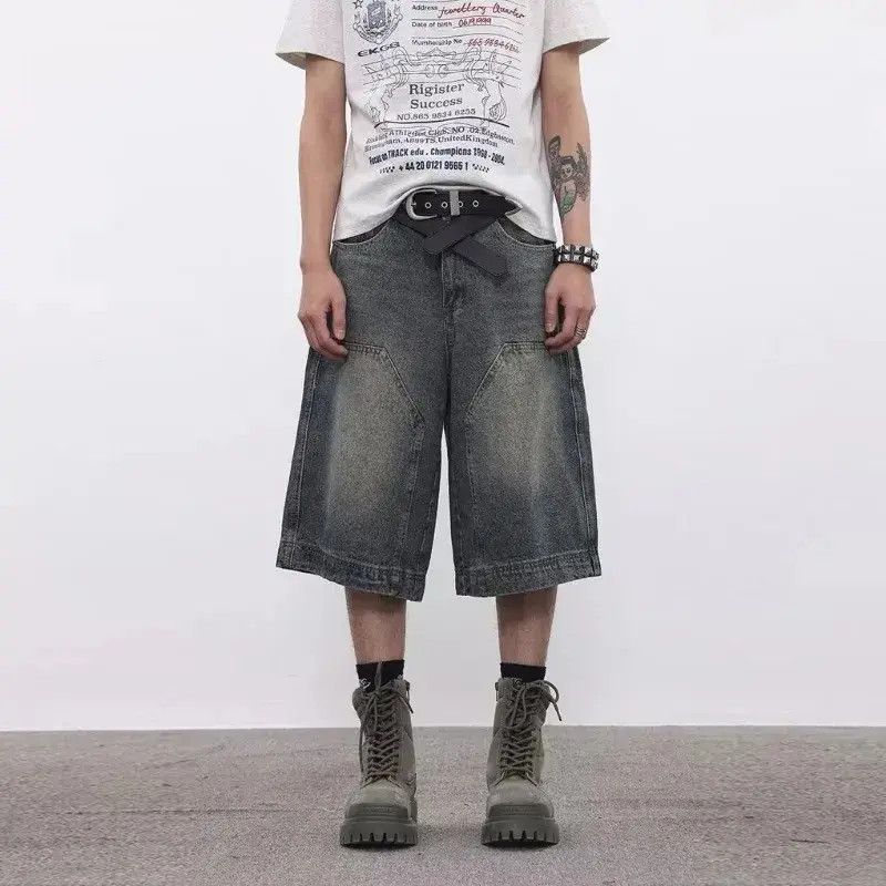 Japanese Brand × Jean Streetwear Retro Washed Blue Straight Jorts Shorts Size US 30 / EU 46 - 4 Thumbnail