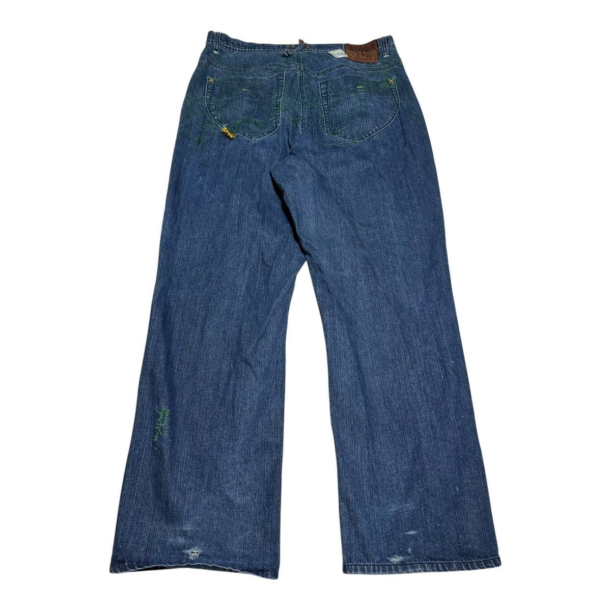 Akademiks Akademiks Baggy Green Embroidered Y2K Jeans Men’s 36x31.5 Size US 36 / EU 52 - 2 Thumbnail