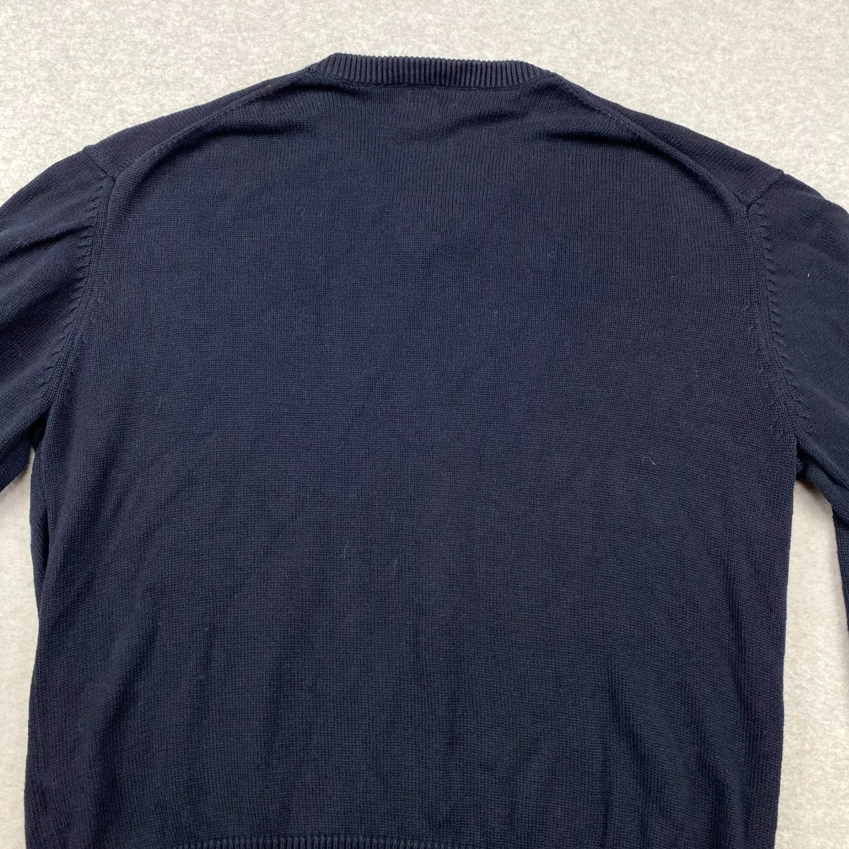 Gant VINTAGE? No – Gant Sweater XL Blue Pullover V-Neck Long Sleeve Ribbed Hem & Cuffs Cotton Blend Logo Modern Knit Size US XL / EU 56 / 4 - 6 Thumbnail