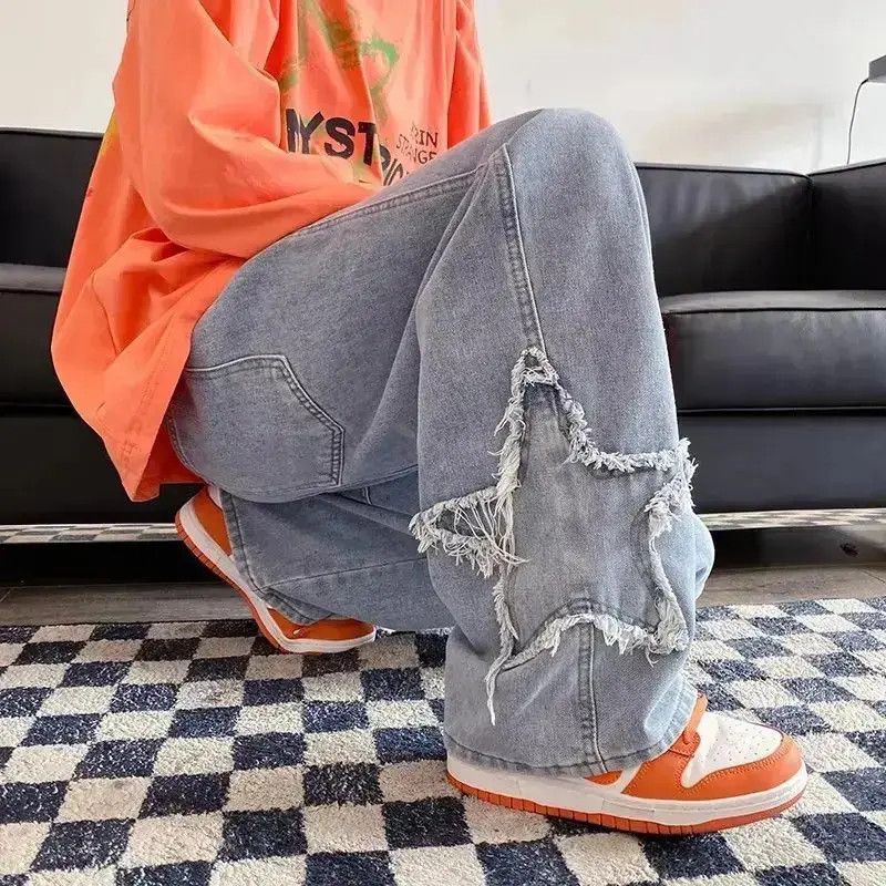 Japanese Brand Vintage Star Embroidered Jeans Retro Y2k Pants Size US 32 / EU 48 - 3 Thumbnail