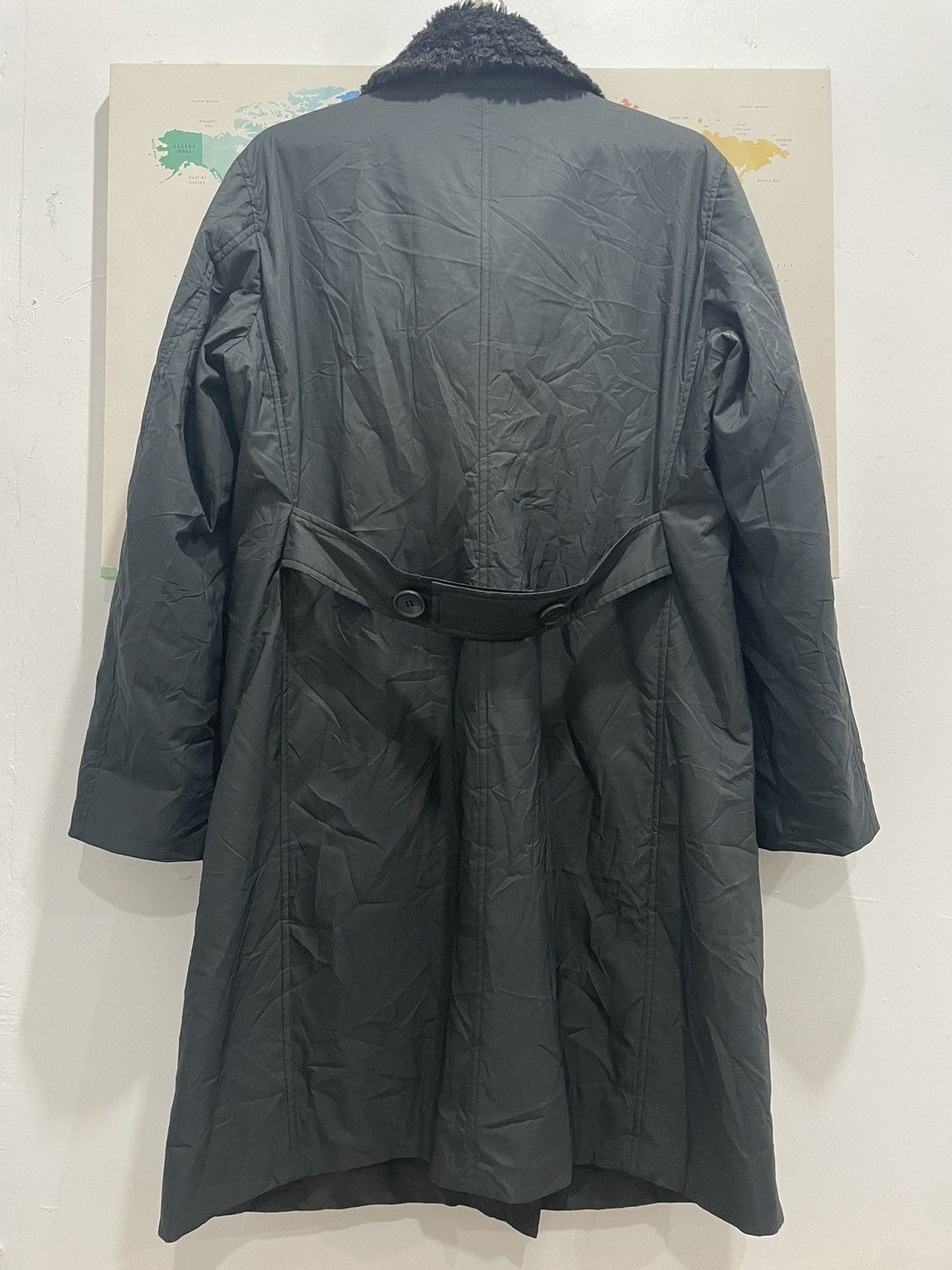 Issey Miyake Vintage Issey Miyake Faux Fur Collar Coat Size M / US 6-8 / IT 42-44 - 3 Thumbnail