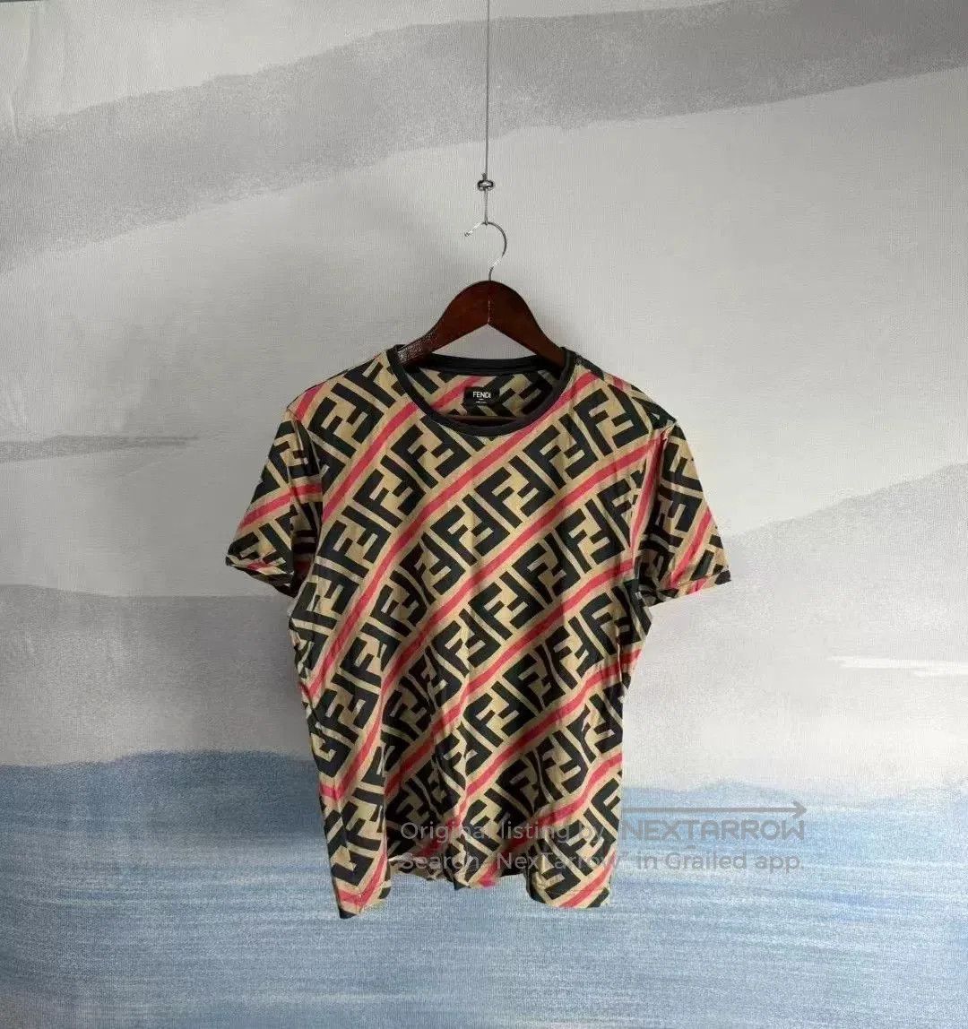 Fendi Fendi Brown Diagonal Stripe Print Short. Size US L / EU 52-54 / 3 - 1 Thumbnail