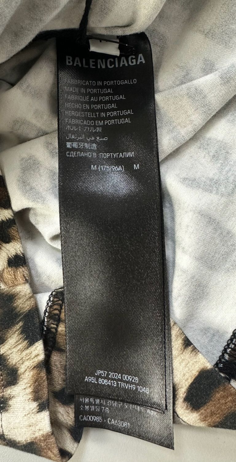 Balenciaga Balenciaga 24FW Leopard Double S/S T-shirt with Tape Size US M / EU 48-50 / 2 - 11 Thumbnail