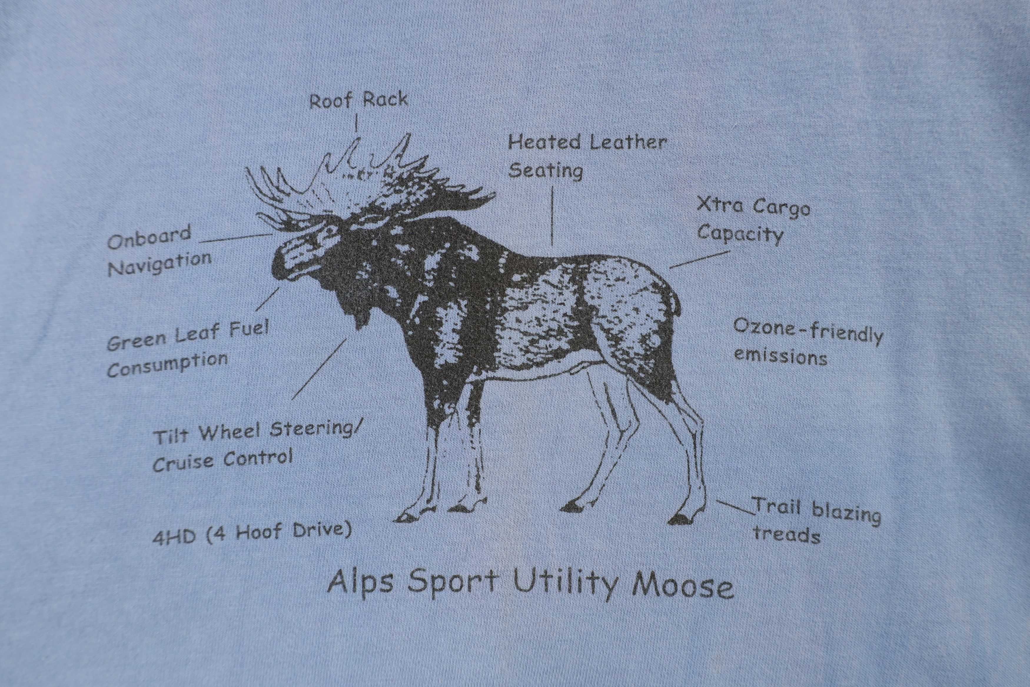 Vintage Vintage 90s Streetwear Utility Moose Short Sleeve T-Shirt Size US XL / EU 56 / 4 - 4 Thumbnail