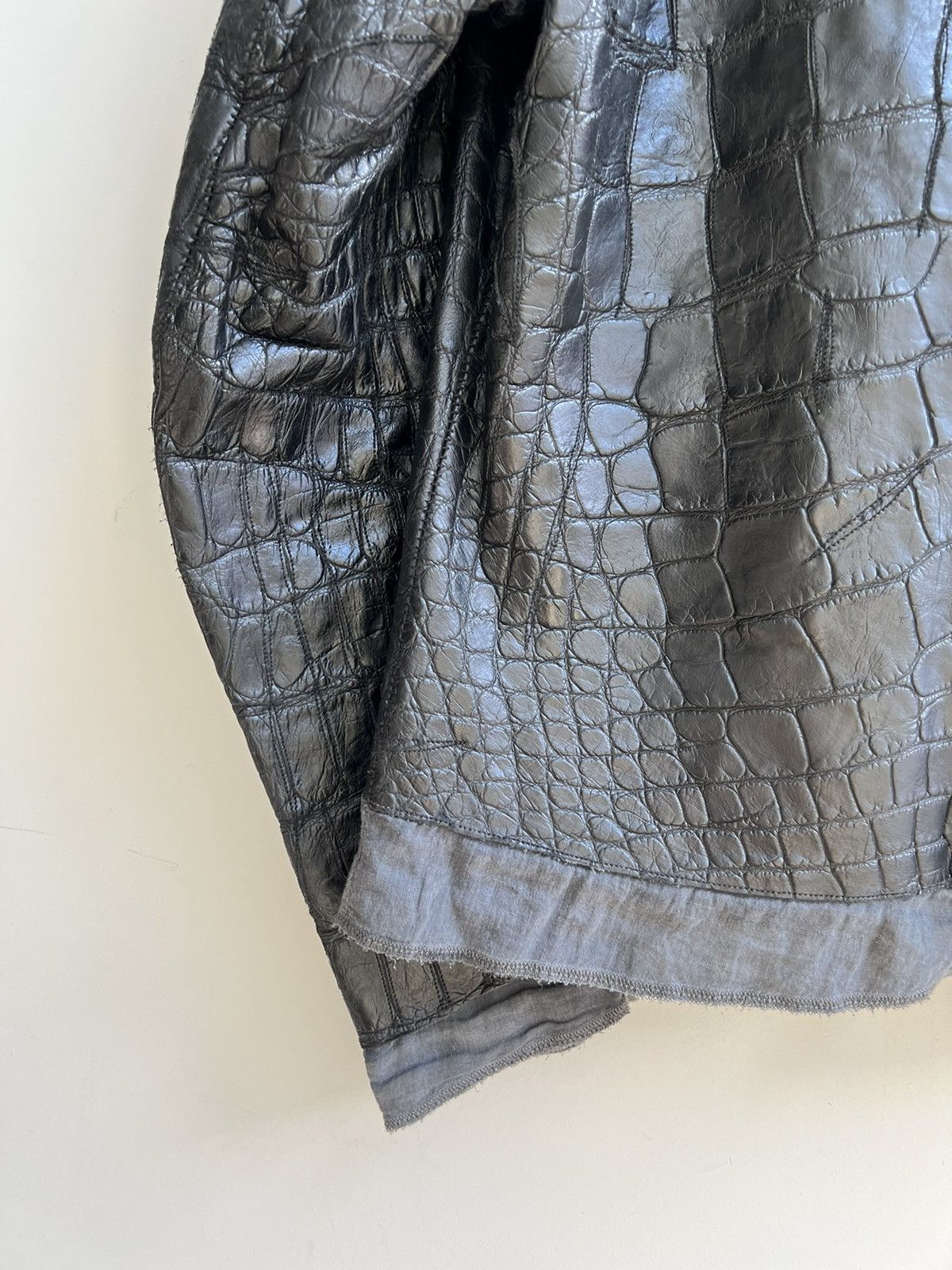 Isaac Sellam Experience black alligator jacket