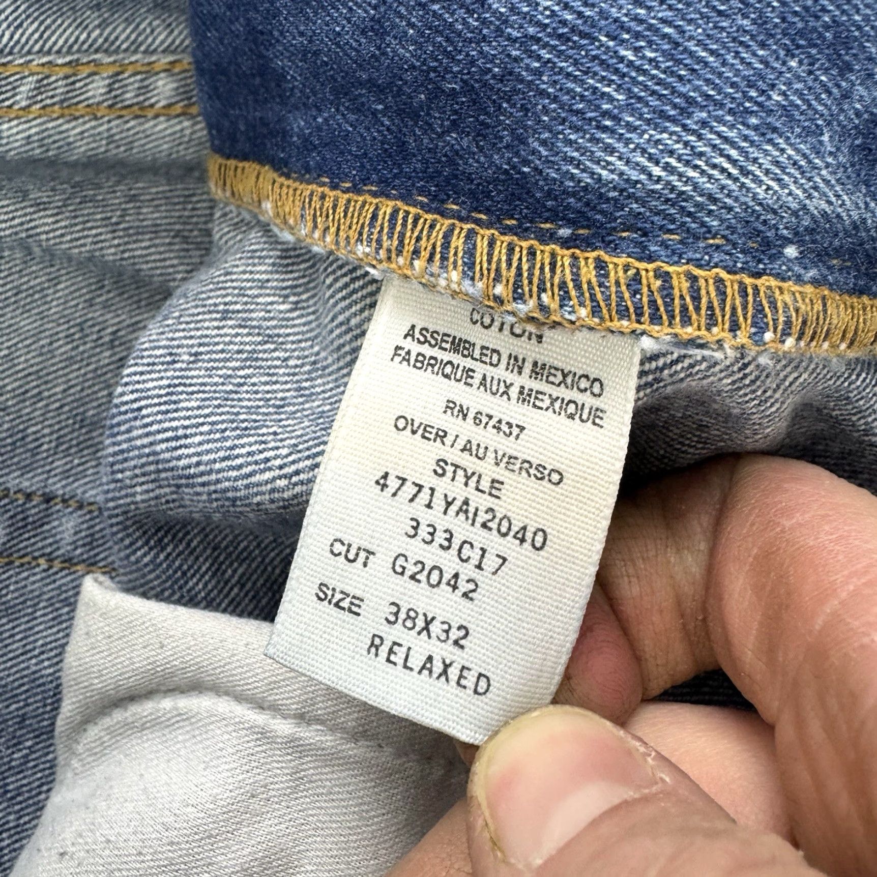 Polo Ralph Lauren VINTAGE Polo Jeans Co. Jeans Adult 38x32 Blue Grunge 90s Y2K Hip Hop Polo Jeans Co. Mens Regular 38 Inseam 32 Blue Grunge 90s Y2K Mens Jeans Size US M / EU 48-50 / 2 - 3 Thumbnail