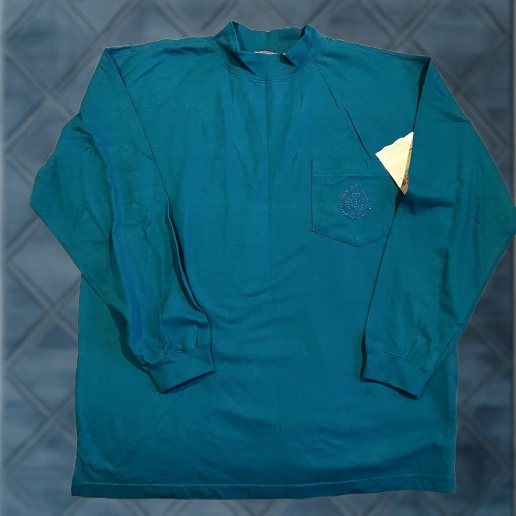 Bugle Boy VINTAGE Bugle Boy Mock Neck T Shirt Long Sleeve M Embroidered Logo NWT Size US M / EU 48-50 / 2 - 1 Thumbnail