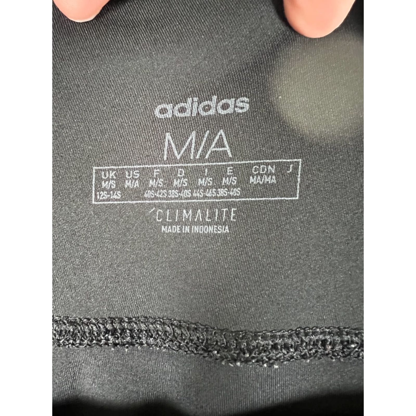 Adidas Adidas Pants Women's M Black Climalite 3-Stripes High Rise Crop Ankle Leggings Size 32" / US 10 / IT 46 - 4 Thumbnail
