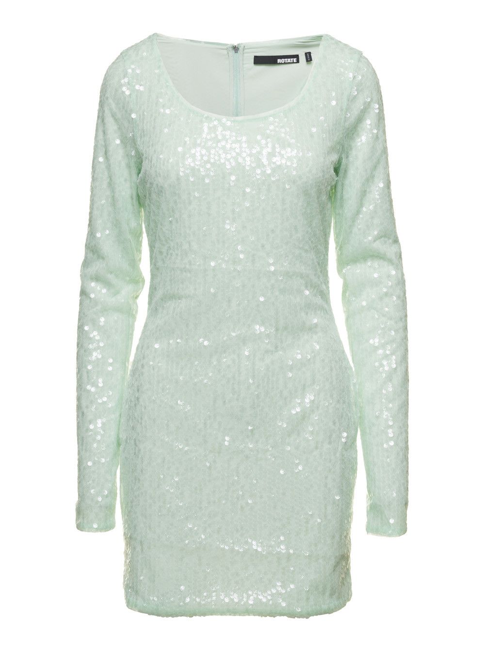 ROTATE Mini Green Dress with All-Over Sequins in Recycled Fabric Woman Size XS / US 0-2 / IT 36-38 - 1 Thumbnail