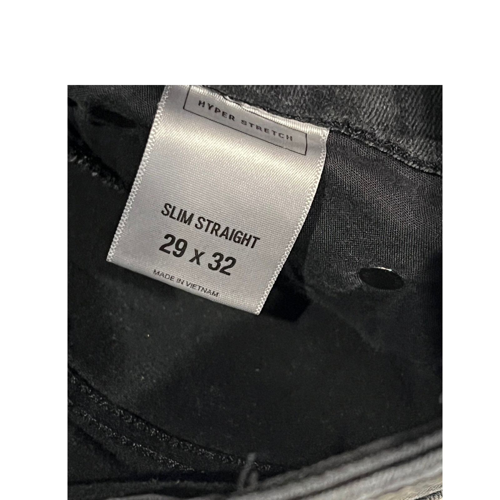 Express Express Slim Straight Black Jeans Mens 29x32 Size US 29 - 4 Thumbnail