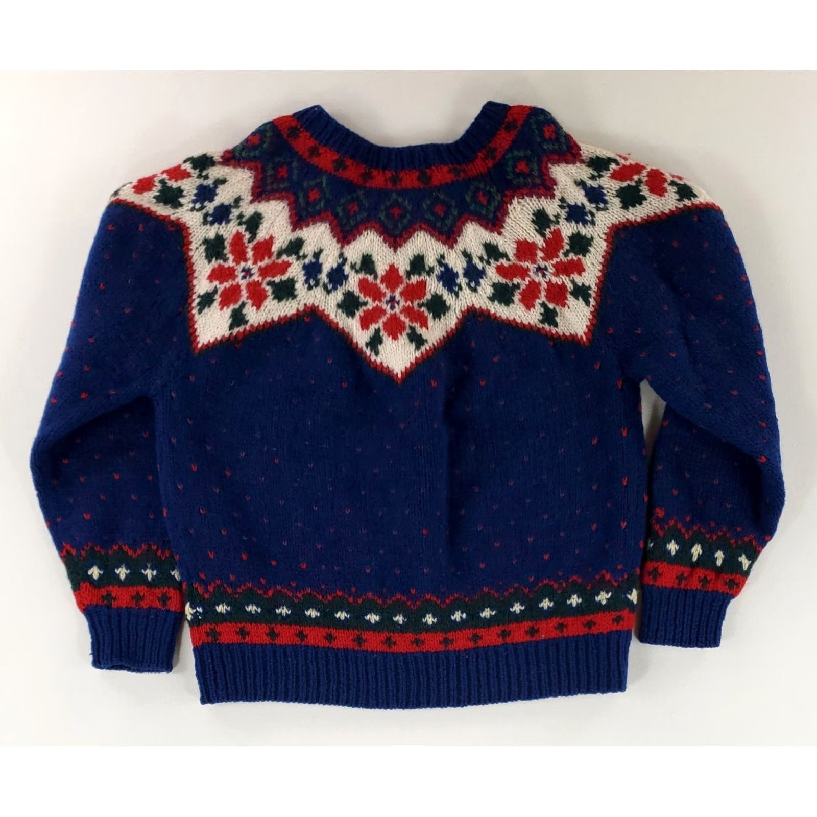 Eddie Bauer Eddie Bauer Sweater 100% Wool Nordic Long Sleeve Blue Womens M Pullover Women Wool blue M Size M / US 6-8 / IT 42-44 - 3 Thumbnail