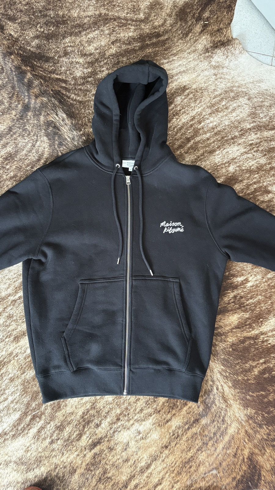 Maison Kitsune Maison Kitsuné Handwriting Hoodie Black - Size M Size US M / EU 48-50 / 2 - 2 Thumbnail