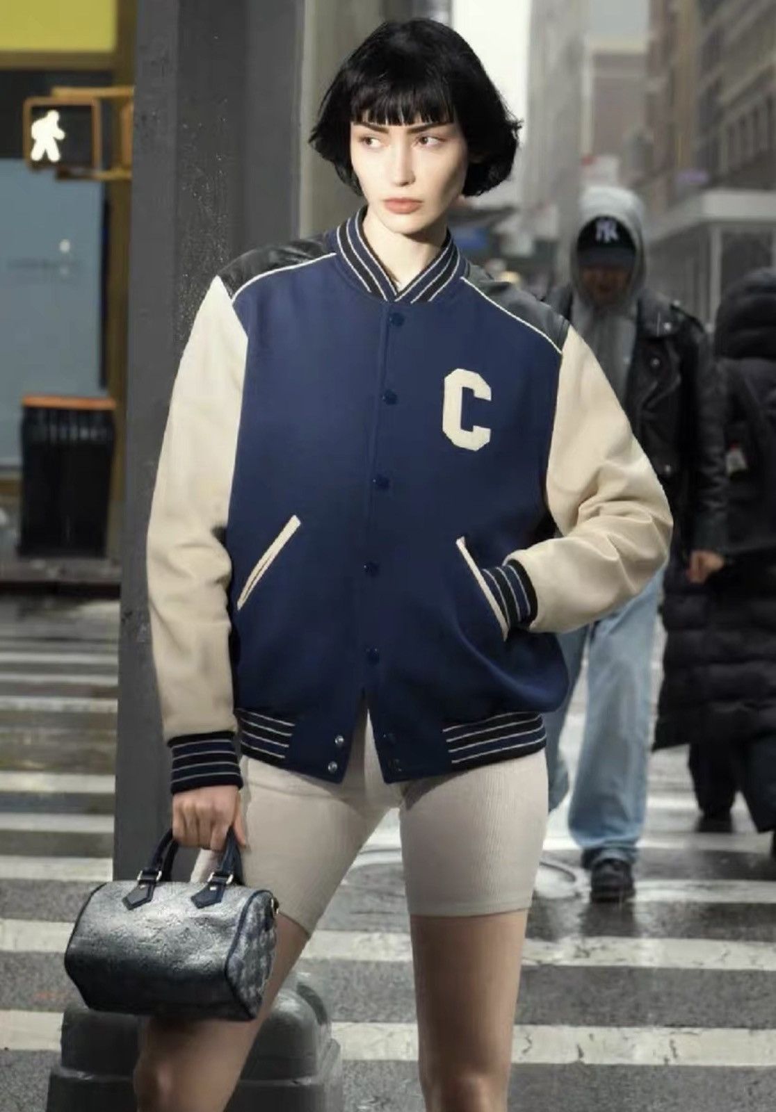 Celine Celine Retro C-Letter Spliced Leather Varsity Jacket Size US L / EU 52-54 / 3 - 8 Thumbnail