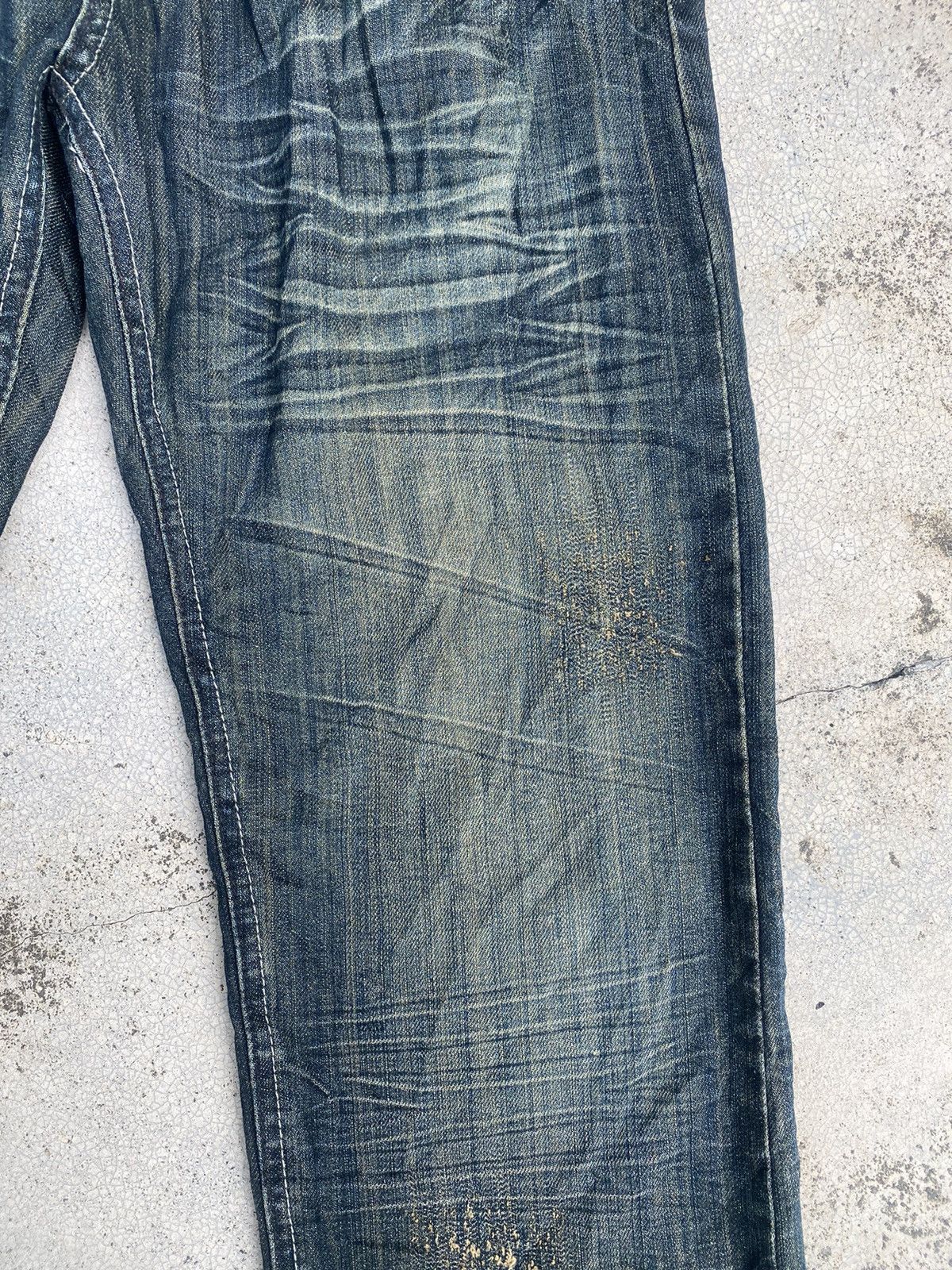 Le Grande Bleu (L.G.B.) Japanese Brand Vo+E Heavy Clawmark Cowboy Style Jeans Size US 32 / EU 48 - 9 Thumbnail
