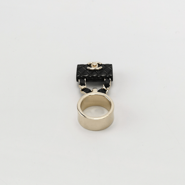Chanel Chanel Leather Double C Bag Shaped Ring Size 12 -z2505 Size ONE SIZE - 3 Thumbnail