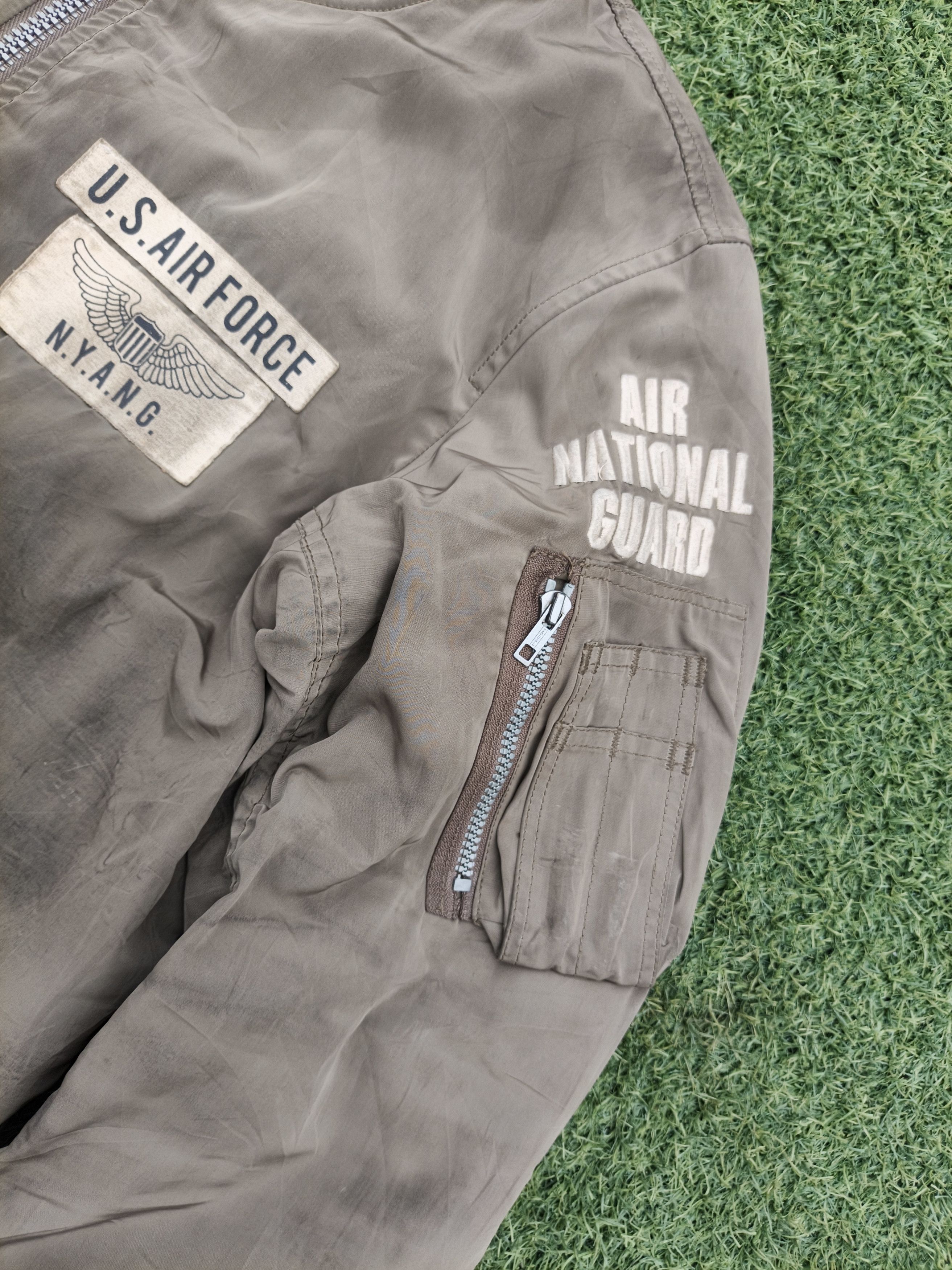 Avirex Avirex NYANG US Air Force Distressed Bomber Jacket Size US XXL / EU 58 / 5 - 6 Thumbnail