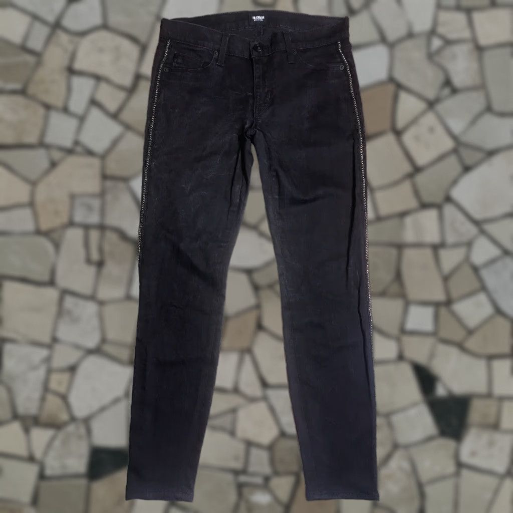 Hudson HUDSON Luna Jeans Womens 27 X 27 Inseam Black Super Skinny Crop Chain Sides Size 27" / US 4 / IT 40 - 1 Thumbnail